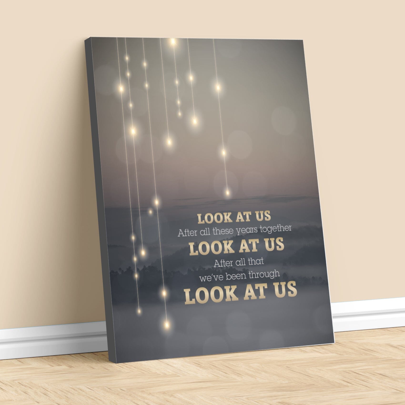 Look at Us by Vince Gill - Pop Country Song Art Song Lyrics Art Song Lyrics Art 11x14 Canvas Wrap 