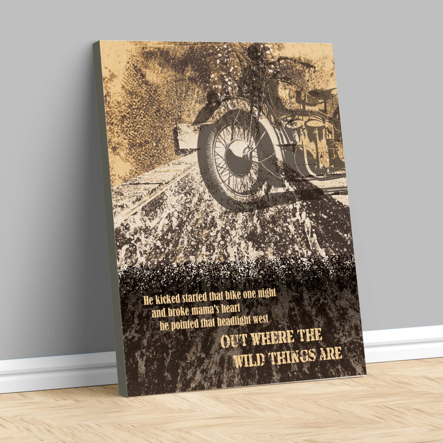 Where the Wild Things Are by Luke Combs - Song Lyric Country Rock Art Print