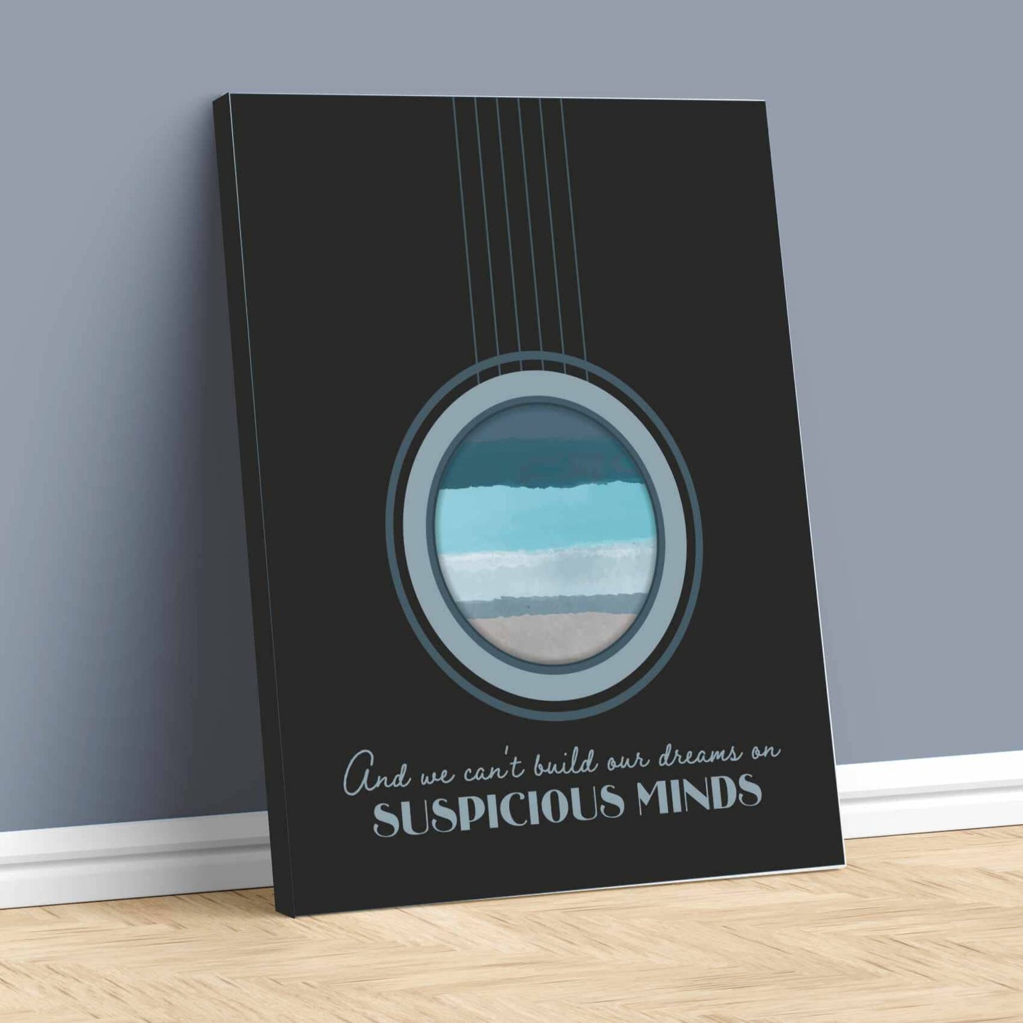 Suspicious Minds by Elvis Presley - Song Lyric Print Artwork Song Lyrics Art Song Lyrics Art