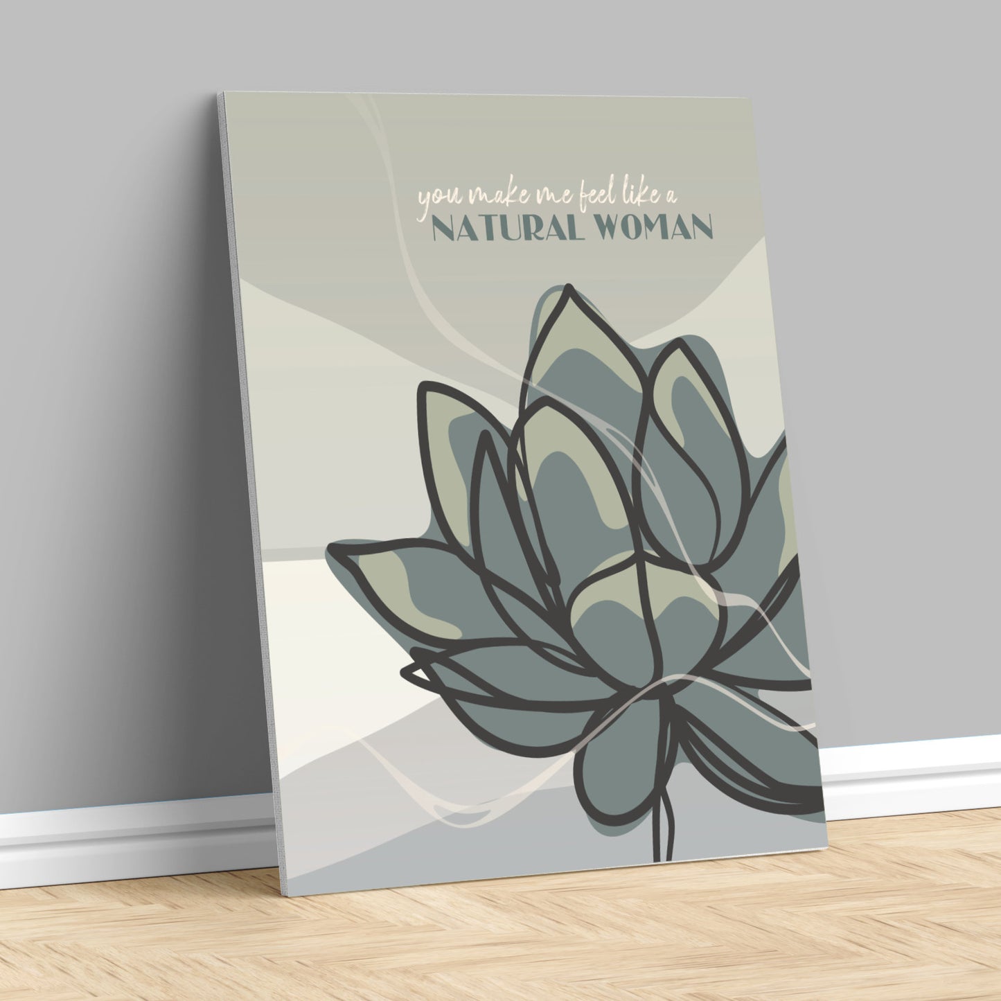 Natural Woman by Carole King - Song Lyric Soft Rock Inspired Art
