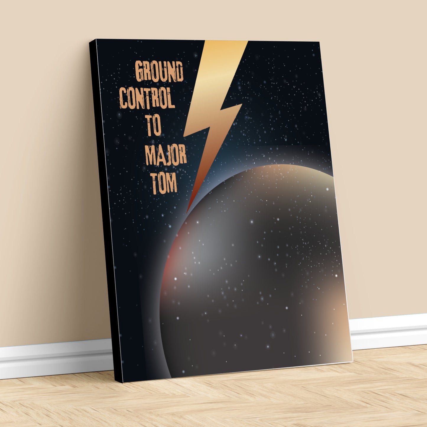 Space Oddity by David Bowie - Song Lyrics Art Print Quote