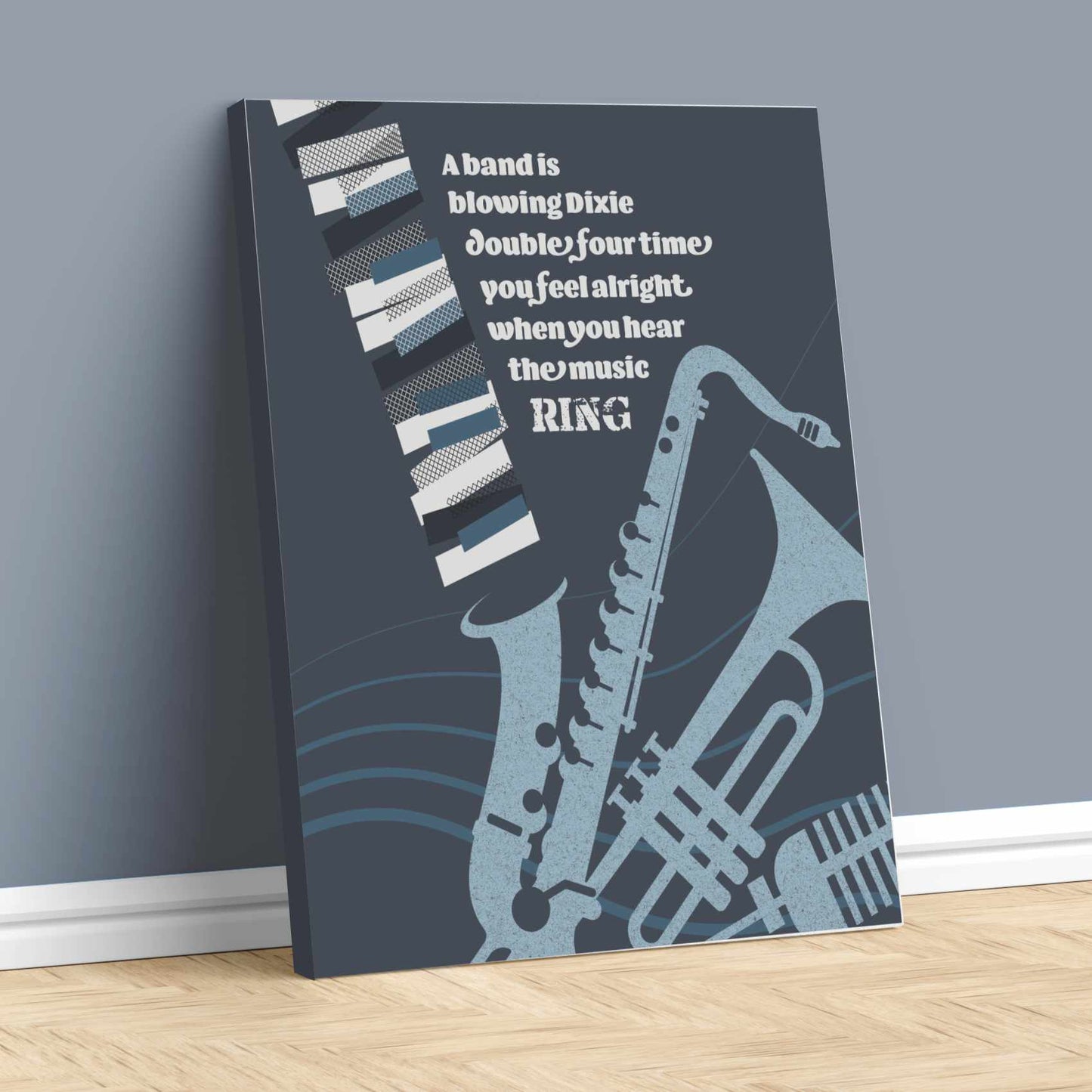 Sultans of Swing by Dire Straits - 70s Song Lyrics Art Print Song Lyrics Art Song Lyrics Art 11x14 Canvas Wrap