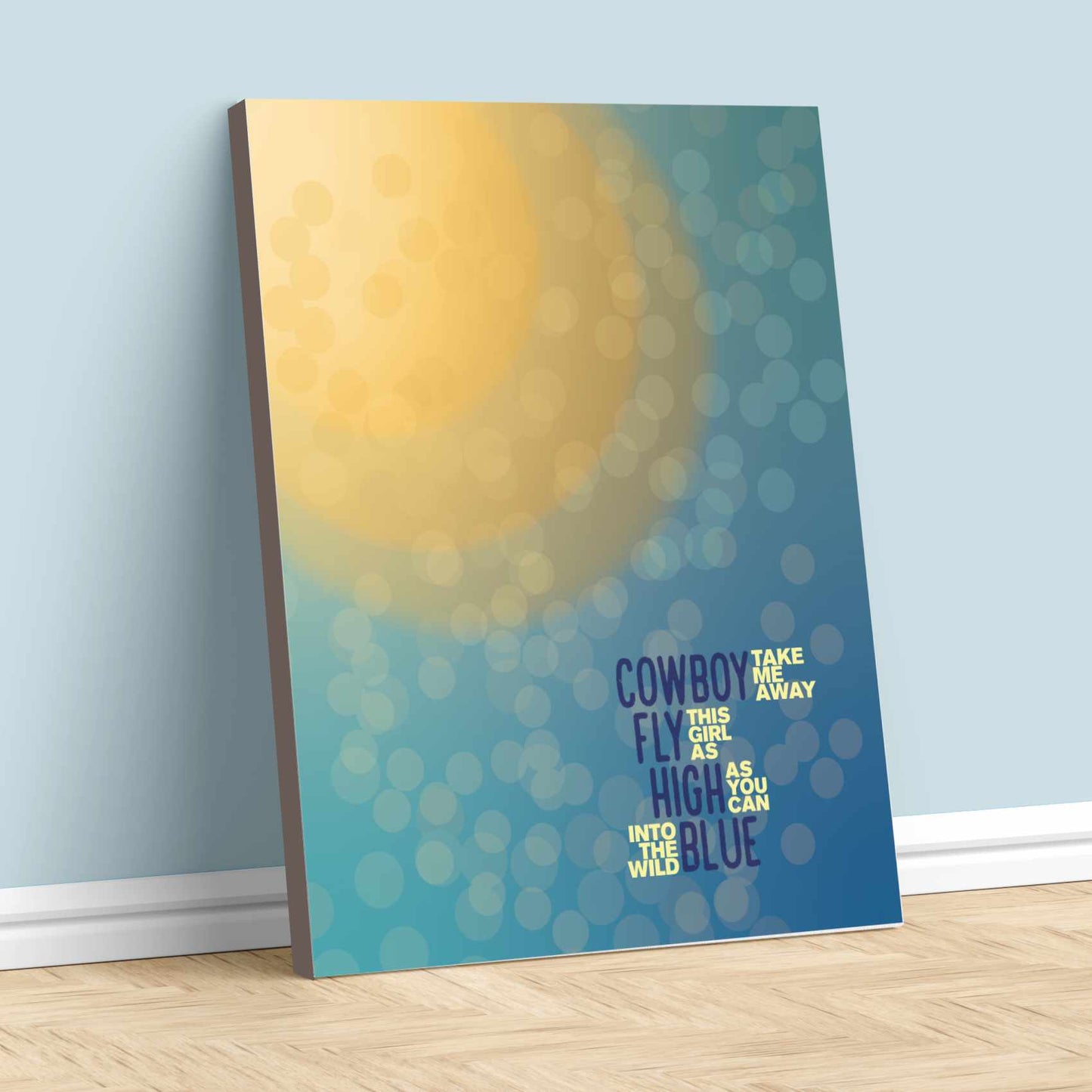 Cowboy Take me Away by the Chicks - Song Lyric Pop Music Art