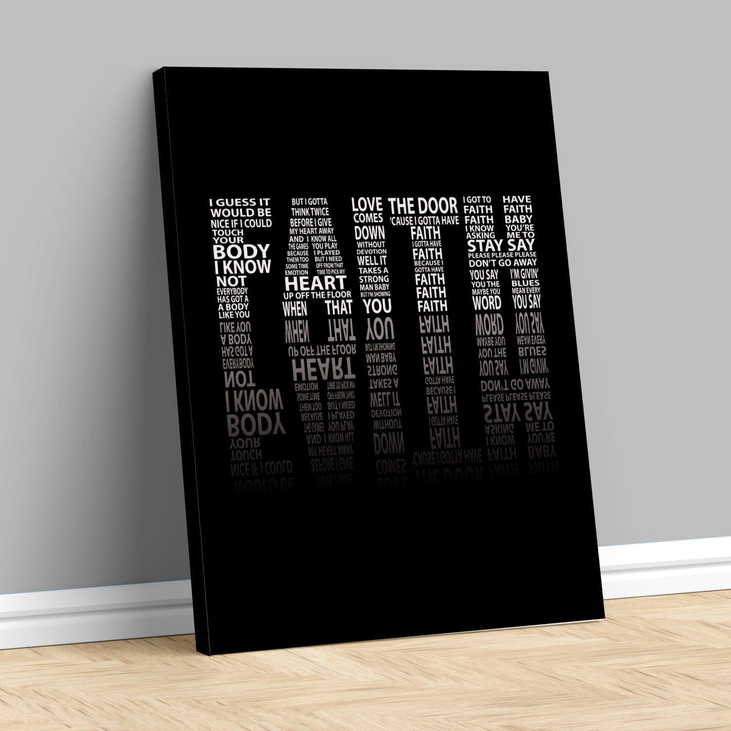 Faith by George Michael - 80s Song Lyric Art Poster Print