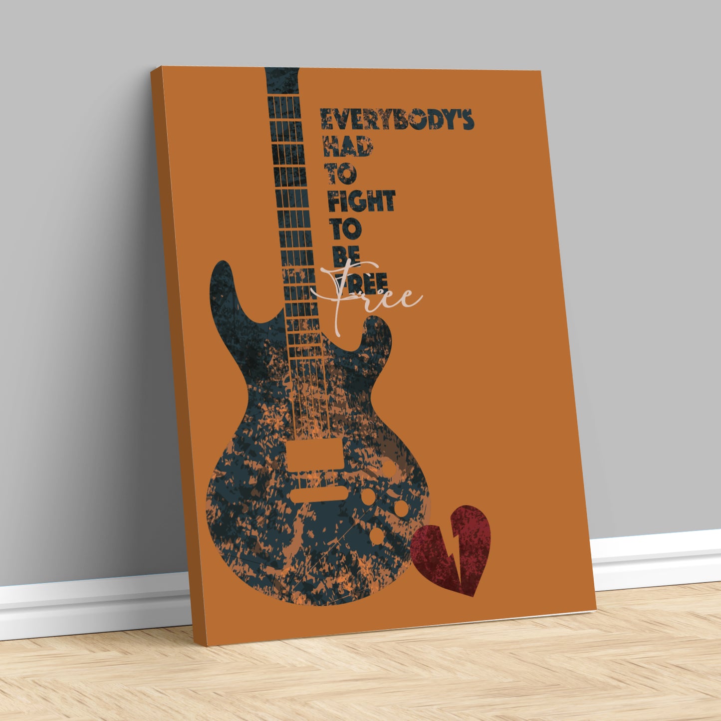 Refugee by Tom Petty - Rock Music Lyrical Poster Wall Art Print