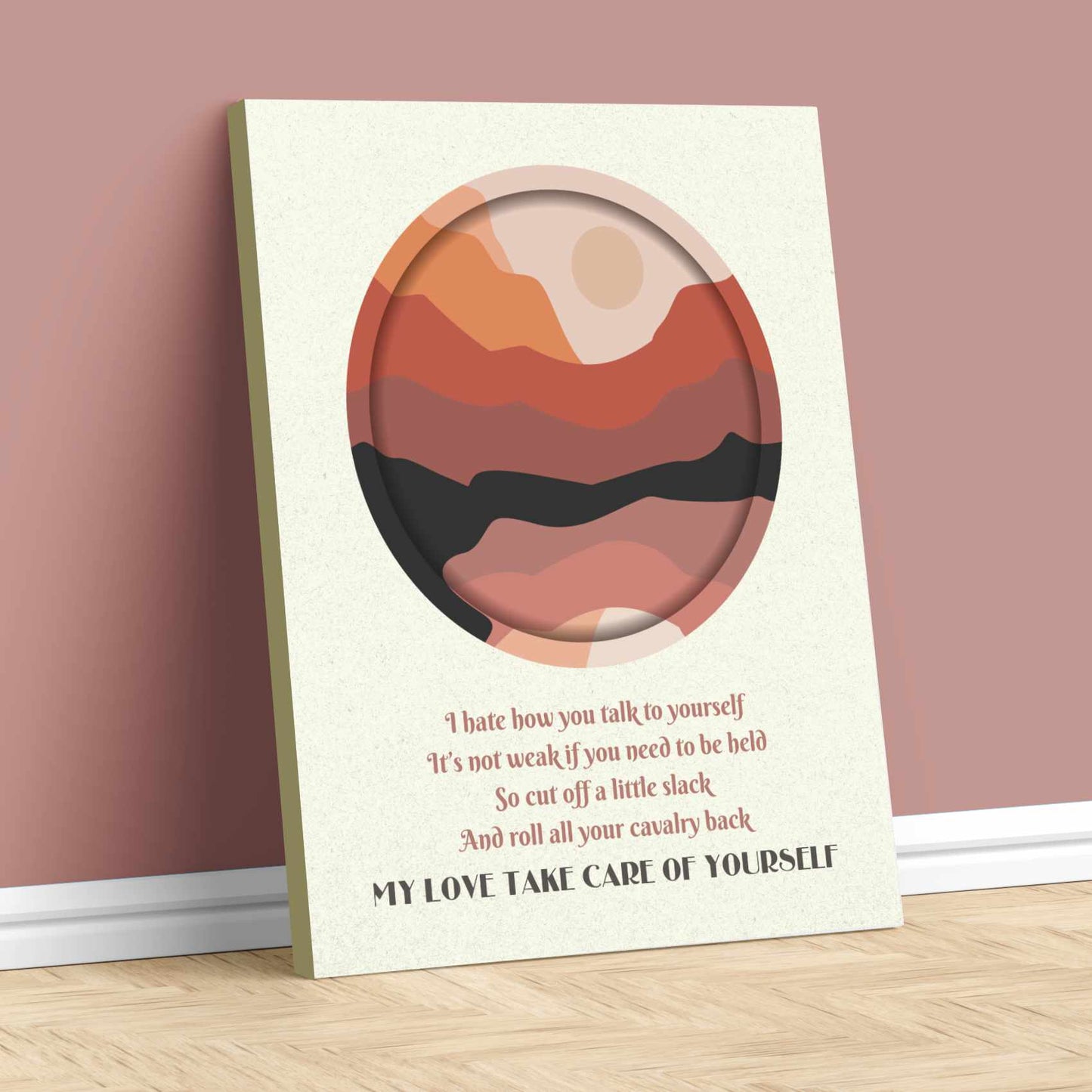 Take Care of Yourself by Maisie Peters - Pop Song Lyric Art Song Lyrics Art Song Lyrics Art 11x14 Canvas Wrap