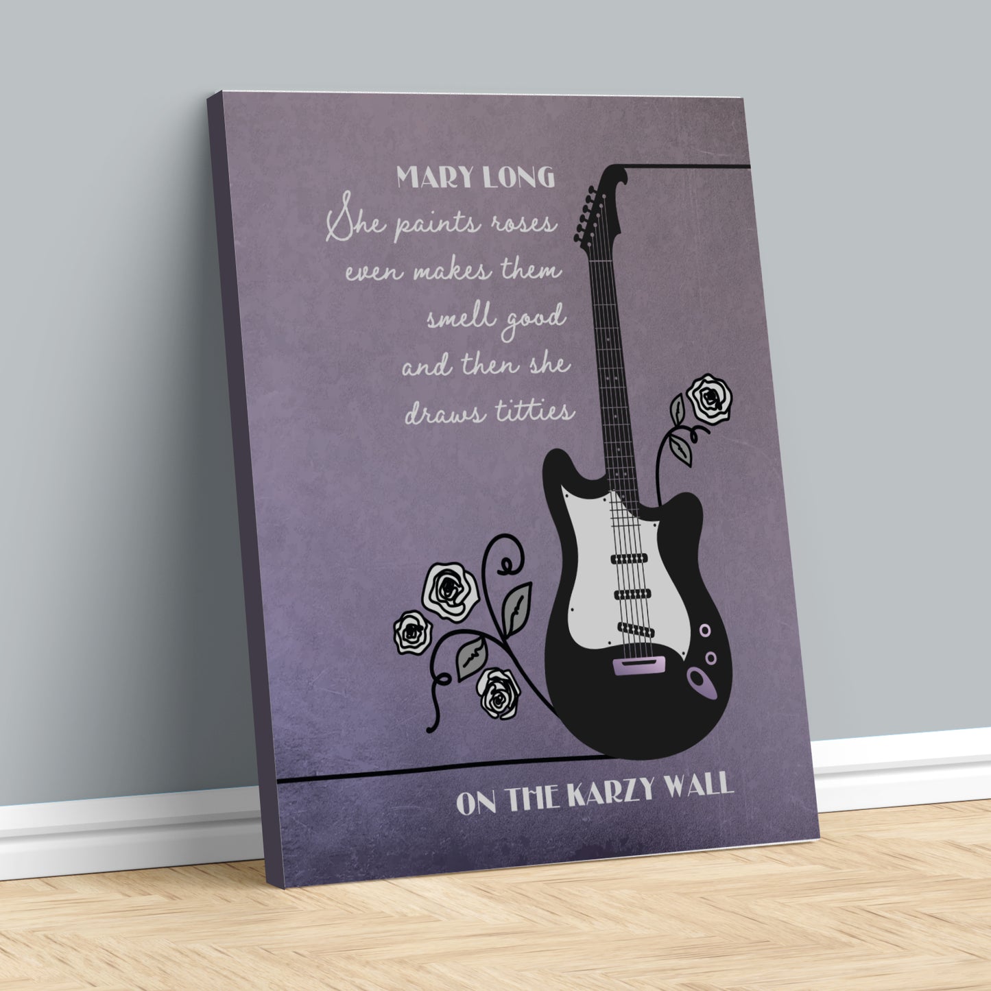 Mary Long by Deep Purple - Lyric Inspired Song Illustration Art Print