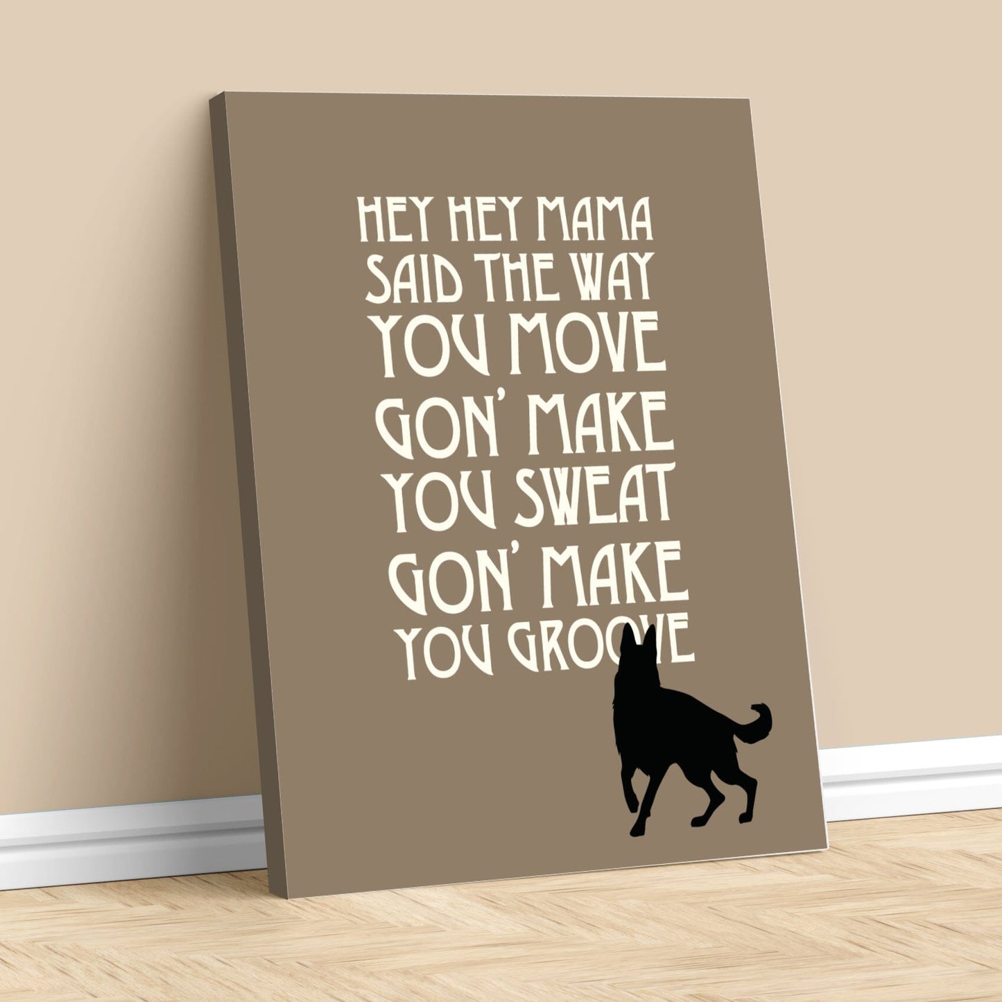 Black Dog by Led Zeppelin - Song Lyrics Art Music Quote Song Lyrics Art Song Lyrics Art 11x14 Canvas Wrap