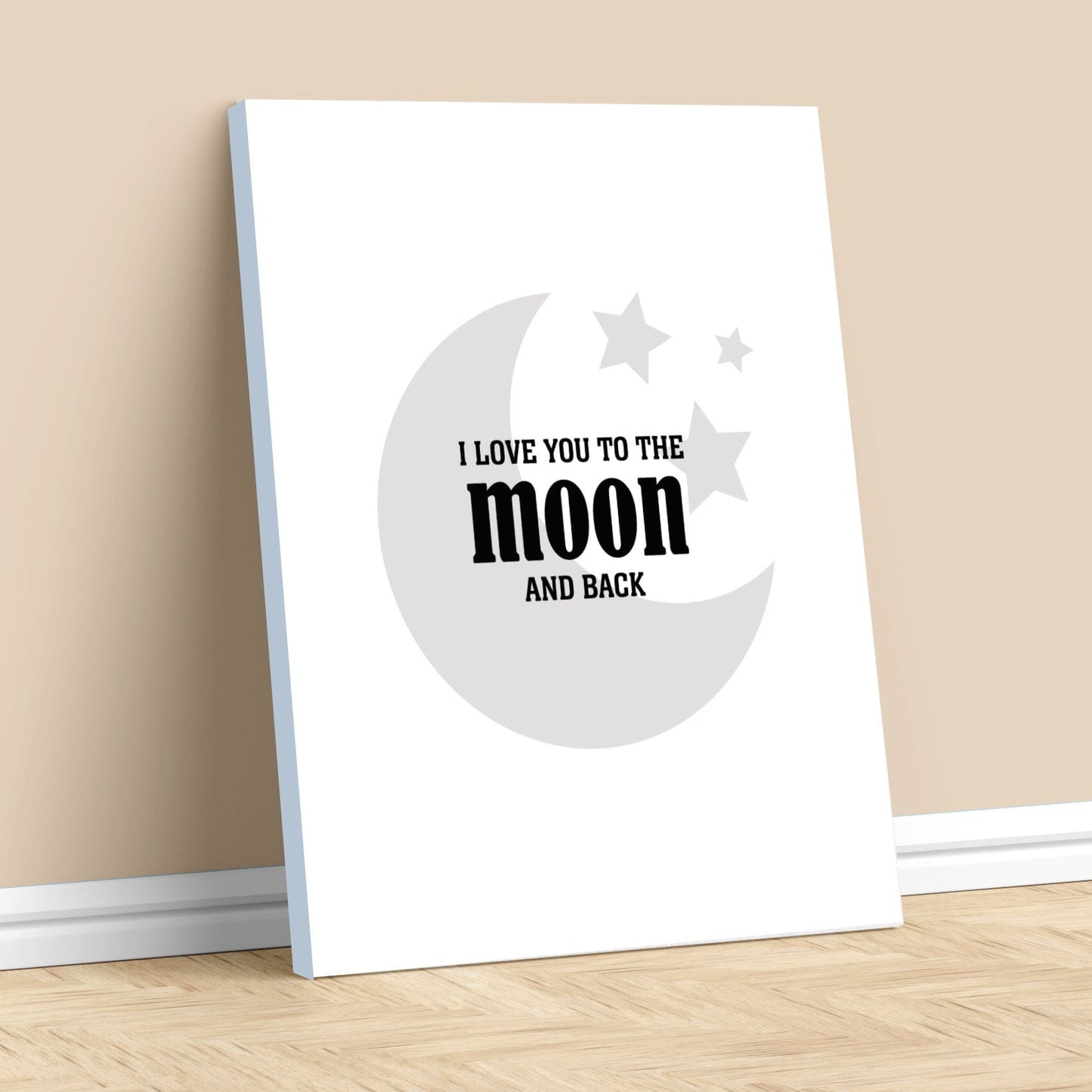 I Love You to the Moon and Back - Wise and Witty Art Wise and Wiseass Quotes Song Lyrics Art 11x14 Canvas Wrap