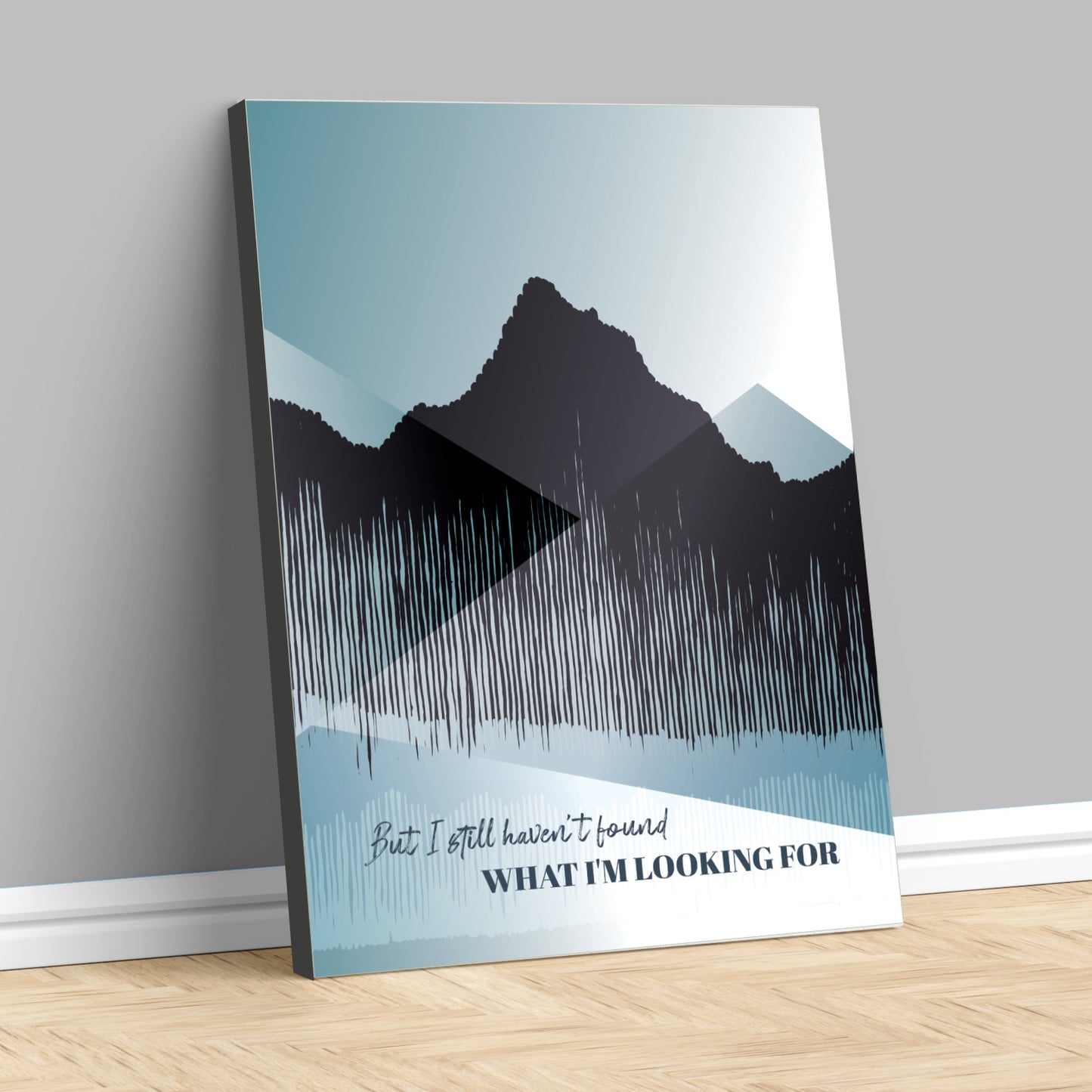 But I Still Haven't Found what I'm Looking For - by U2 - Song Lyrics Wall Art Retro Music Print