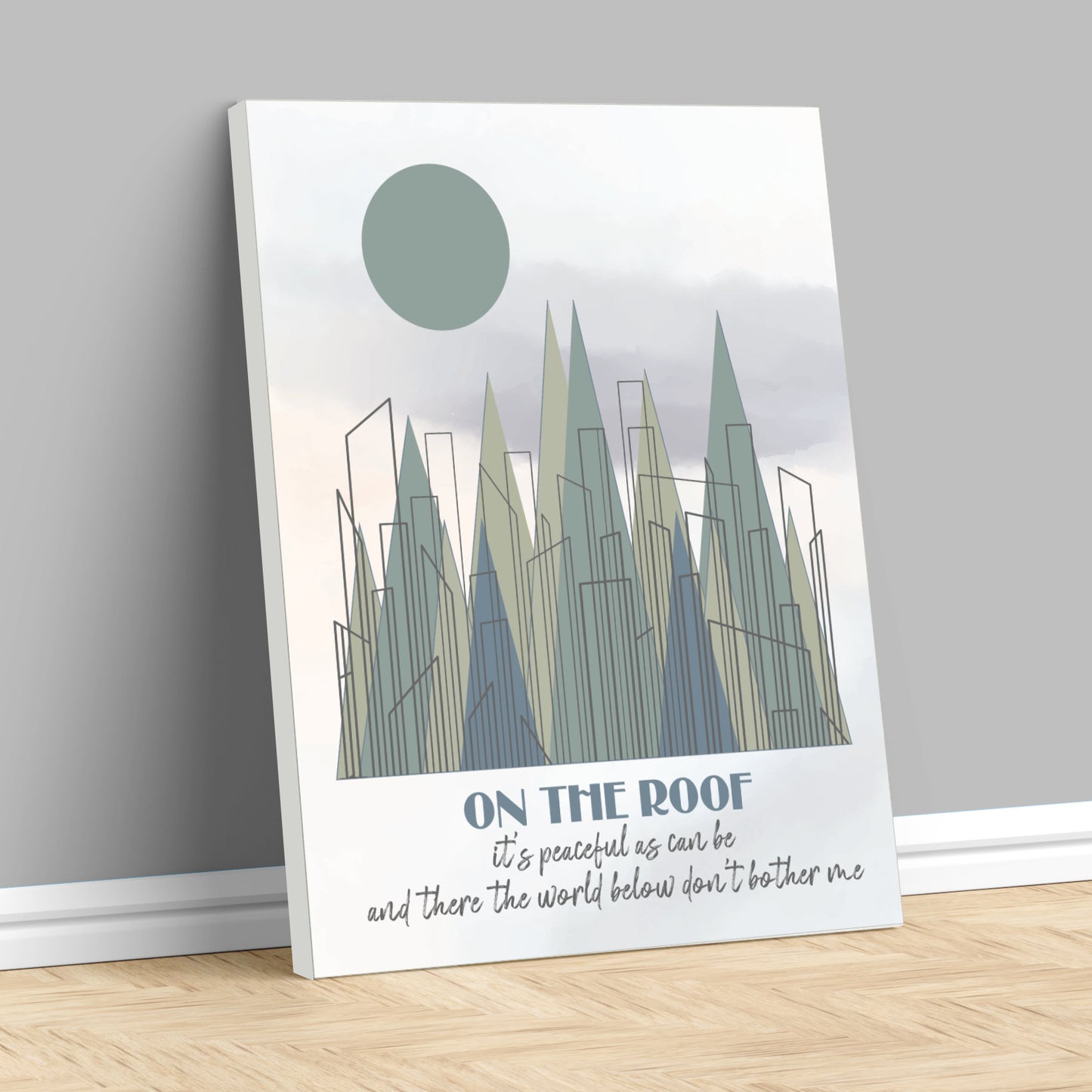 Up on the Roof by Carole King - Song Lyric Inspired Wall Pop Music Art