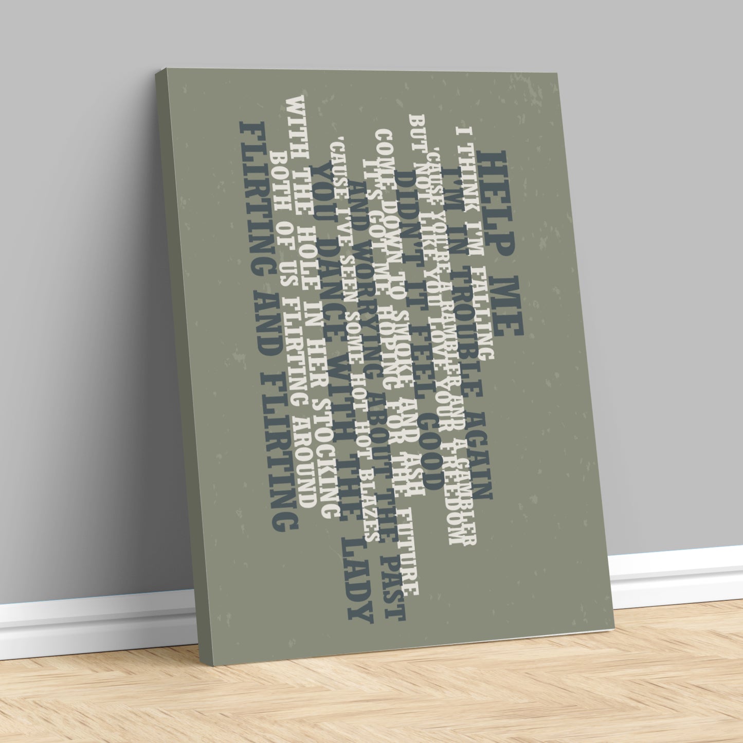 Help Me by Joni Mitchell - 70s Song Poster Lyrical Art Print