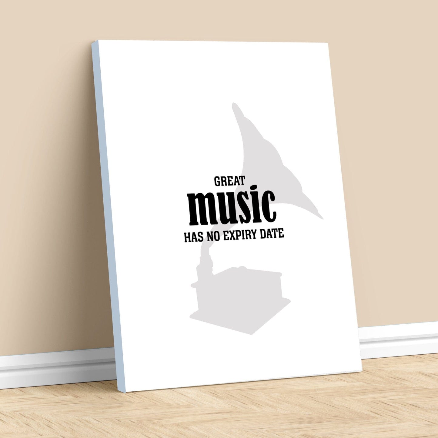 Great Music Has No Expiry Date - Wise and Witty Art Wise and Wiseass Quotes Song Lyrics Art 11x14 Canvas Wrap