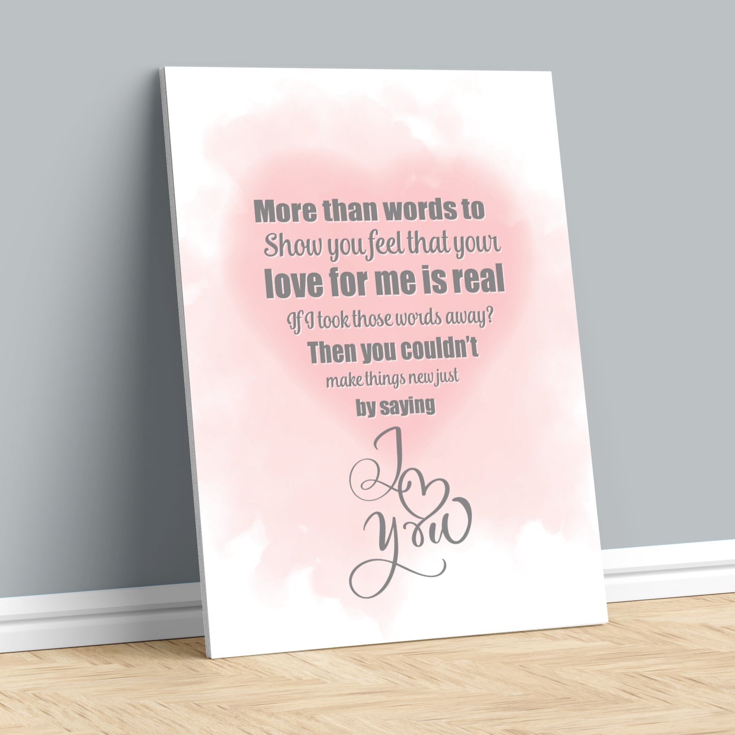 More Than Words by Extreme - Wedding Pop Love Song Lyrics Art Wall Print