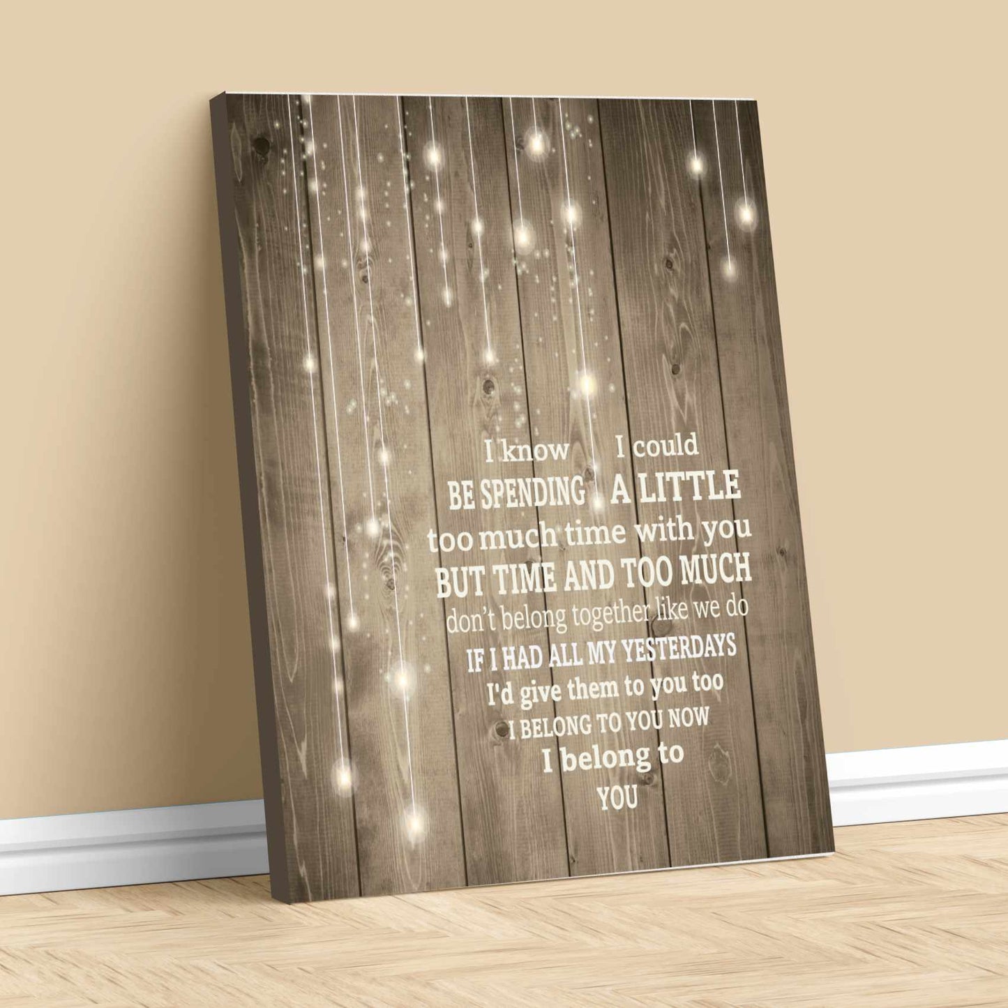 I Belong to You by Brandi Carlile - Song Lyric Art Print Song Lyrics Art Song Lyrics Art 11x14 Canvas Wrap