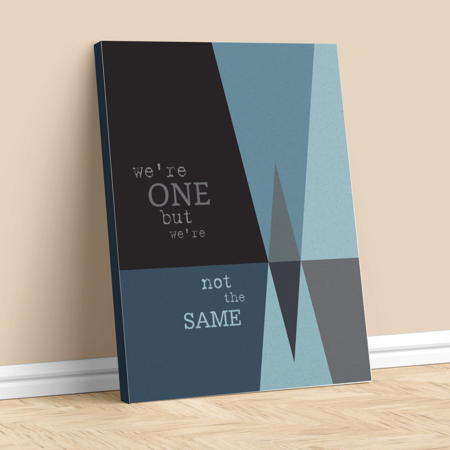 One by U2 - Classic Rock Song Lyric Music Pop Art Print