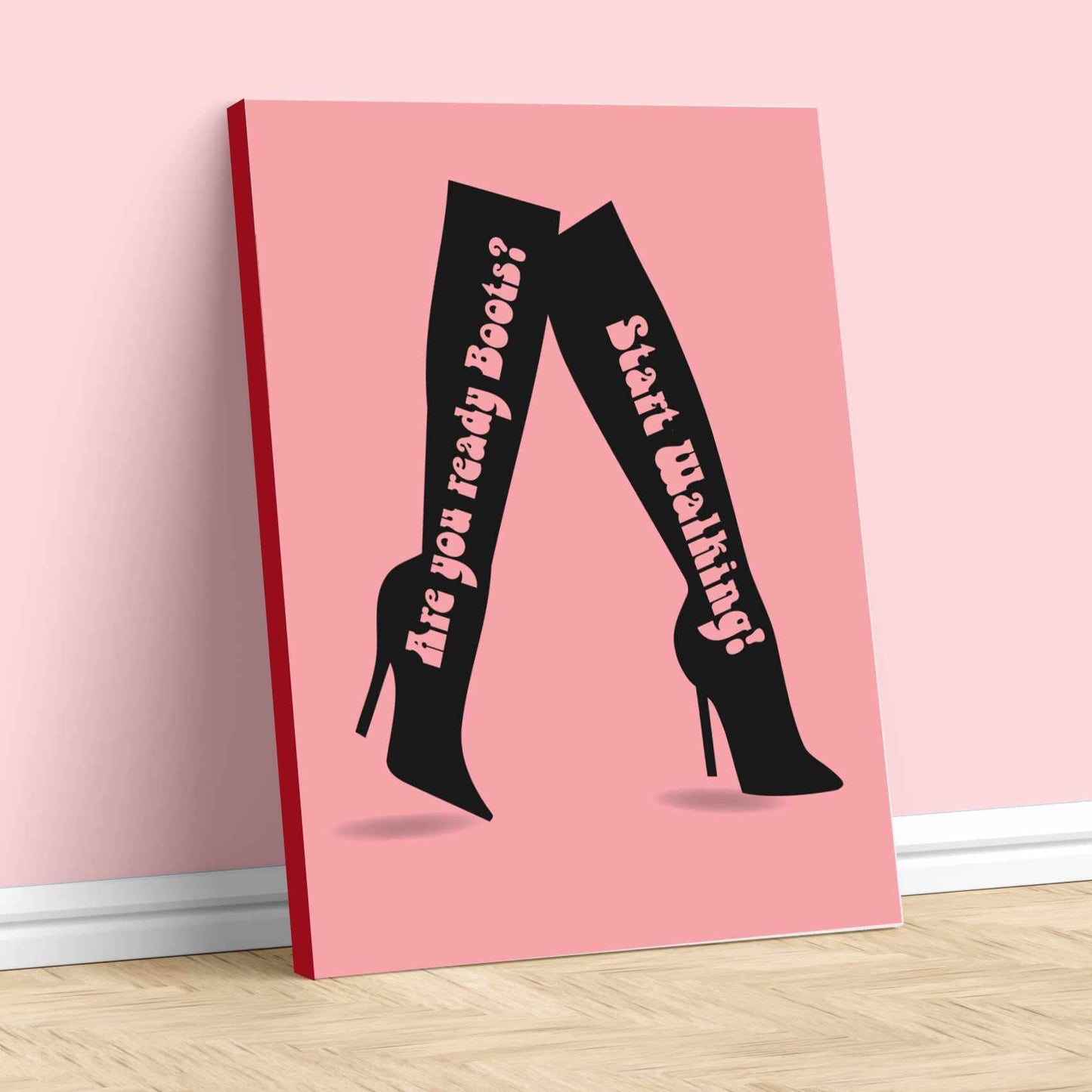 These Boots Are Made for Walkin' by Nancy Sinatra - 60s Art Song Lyrics Art Song Lyrics Art 11x14 Canvas Wrap