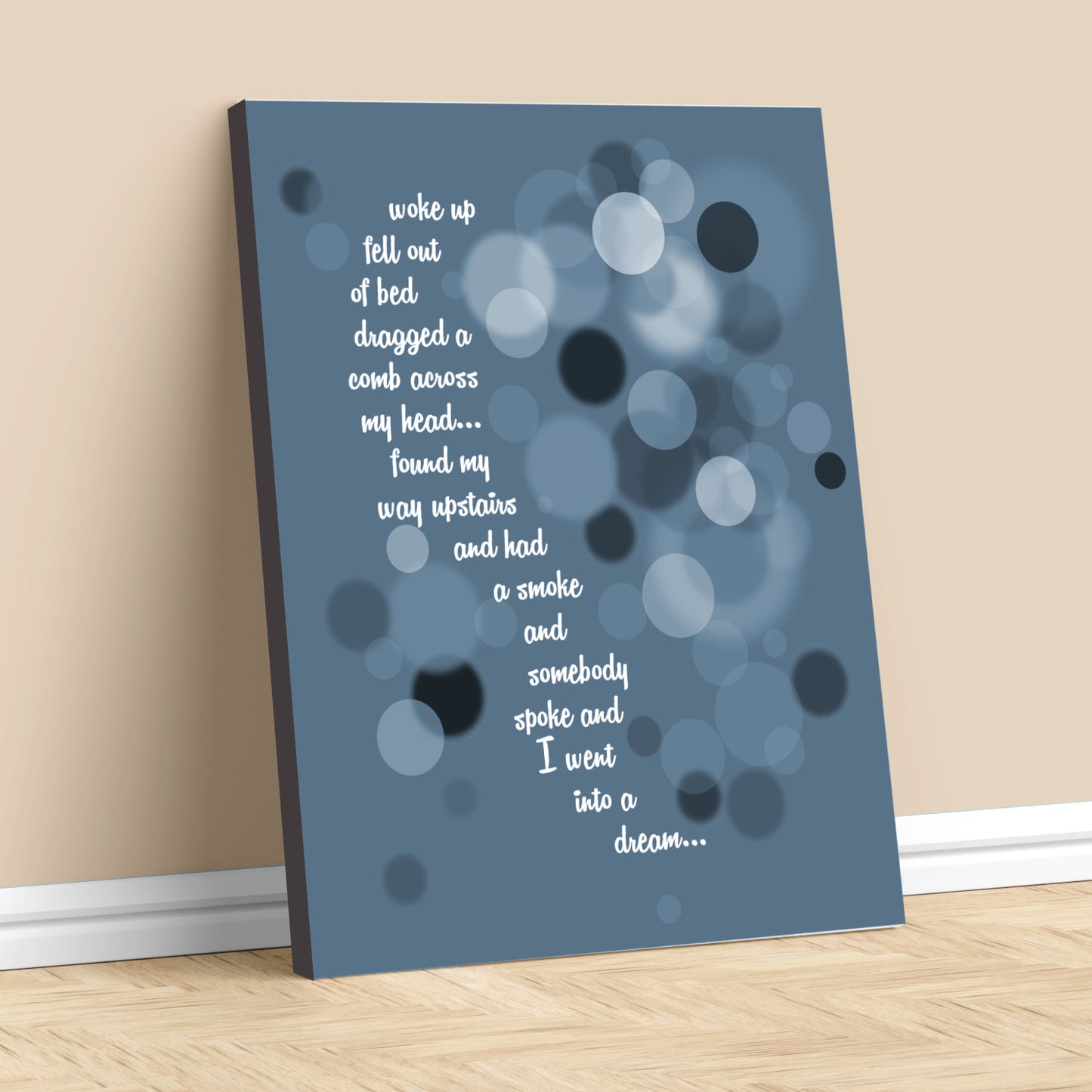 A Day in the Life by the Beatles - Song Lyric Art Print