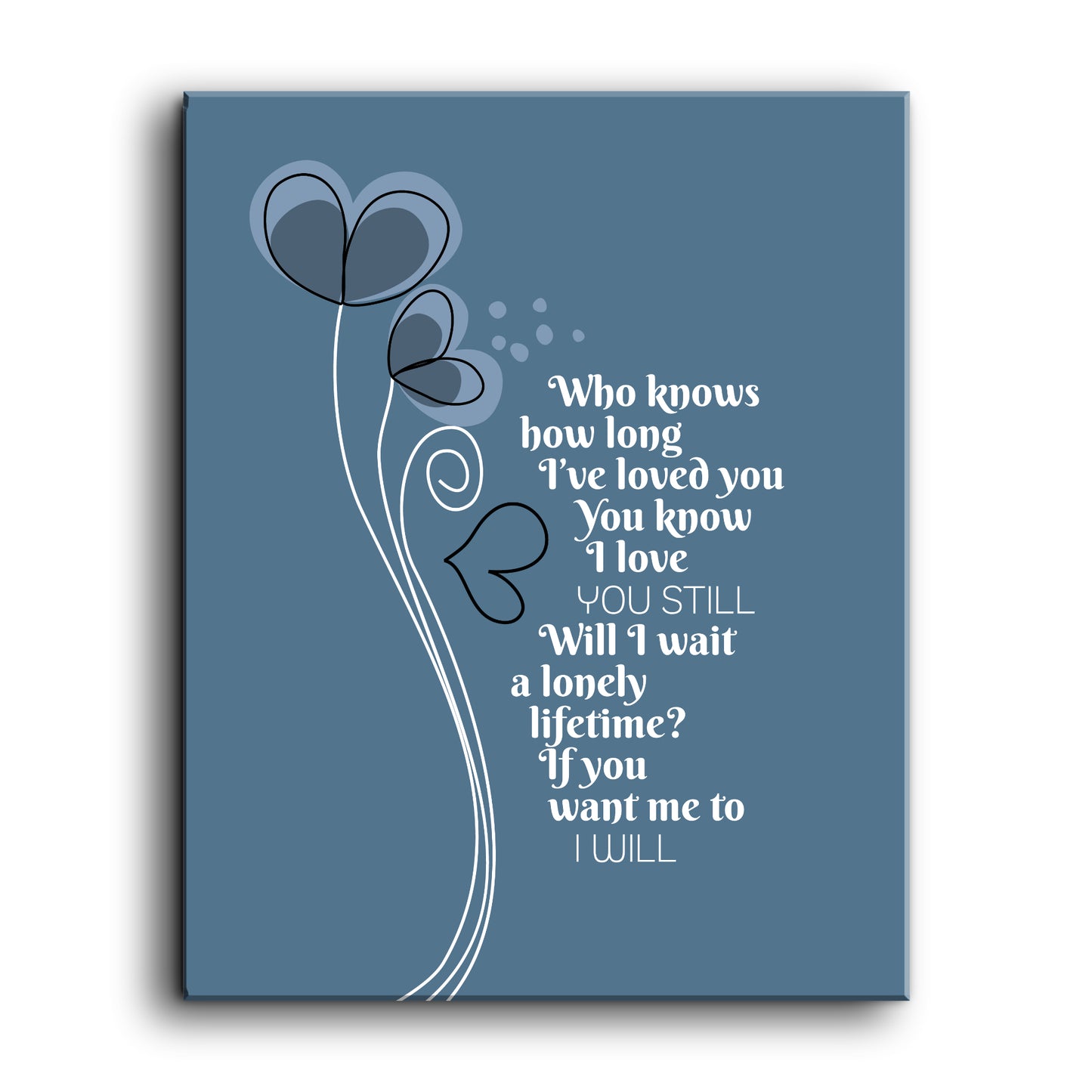 I Will by the Beatles - Song Lyrics Art Wedding Music Print