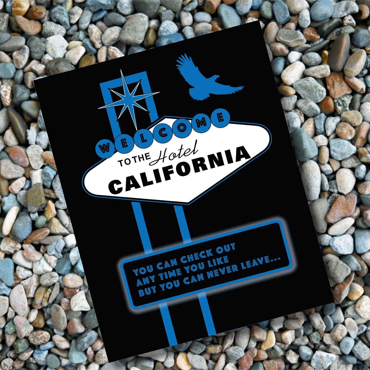 Hotel California by the Eagles - Lyric Inspired Art Print Song Lyrics Art Song Lyrics Art 8x10 Unframed Print