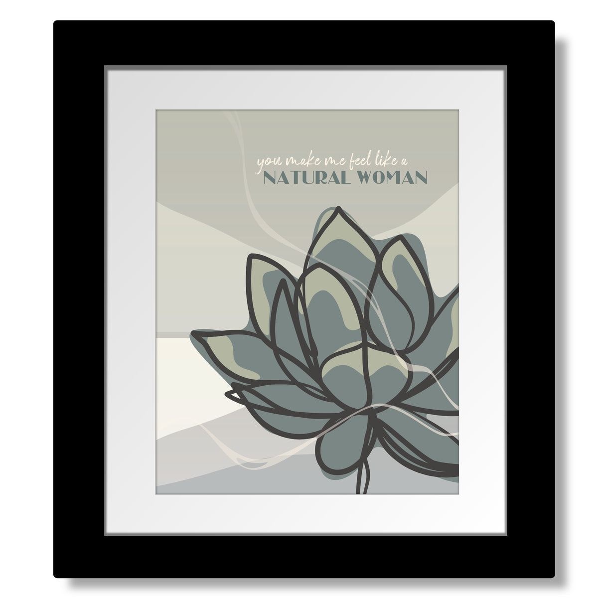 Natural Woman by Carole King - Song Lyric Soft Rock Inspired Art