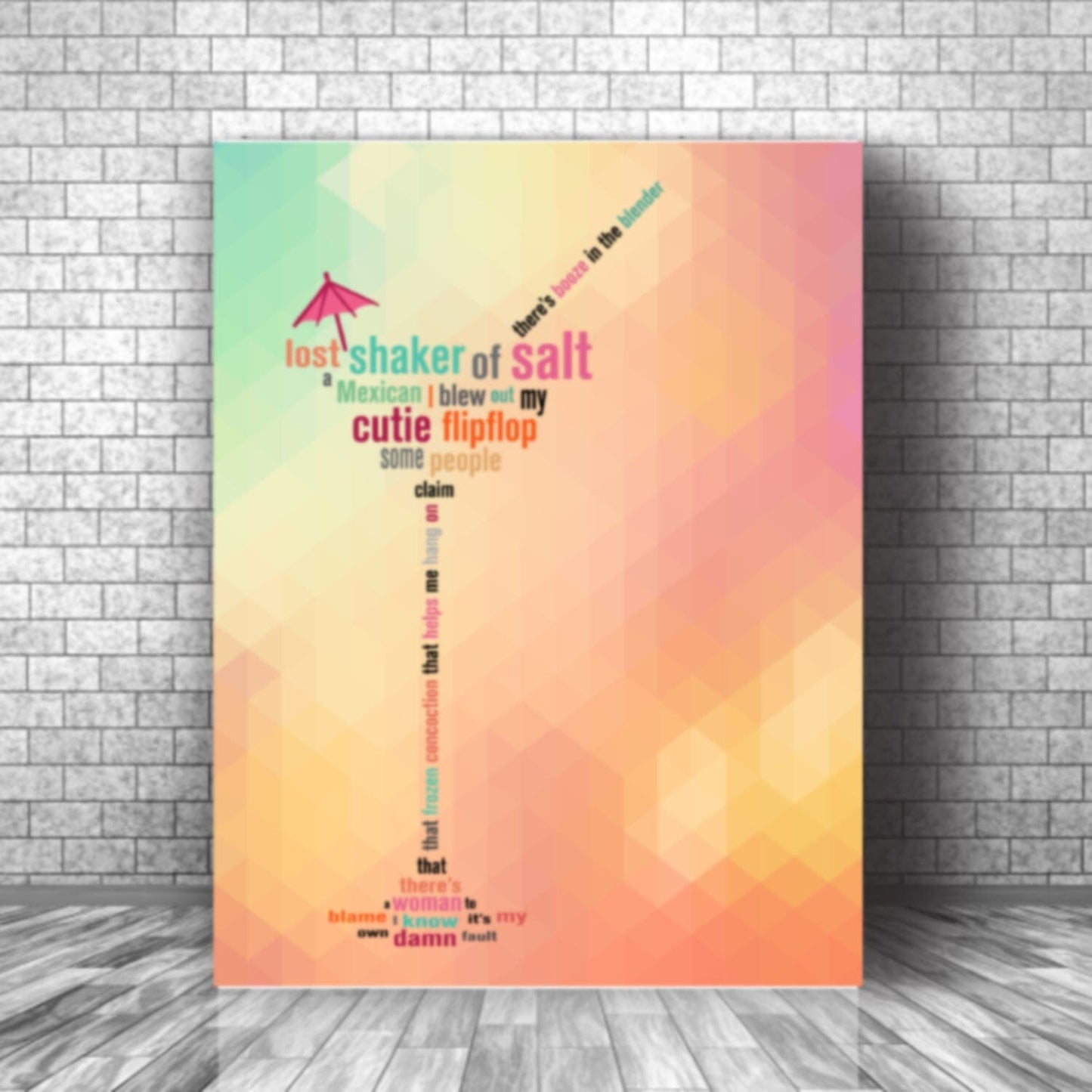 Margaritaville by Jimmy Buffett - Lyric Inspired Music Art Song Lyrics Art Song Lyrics Art