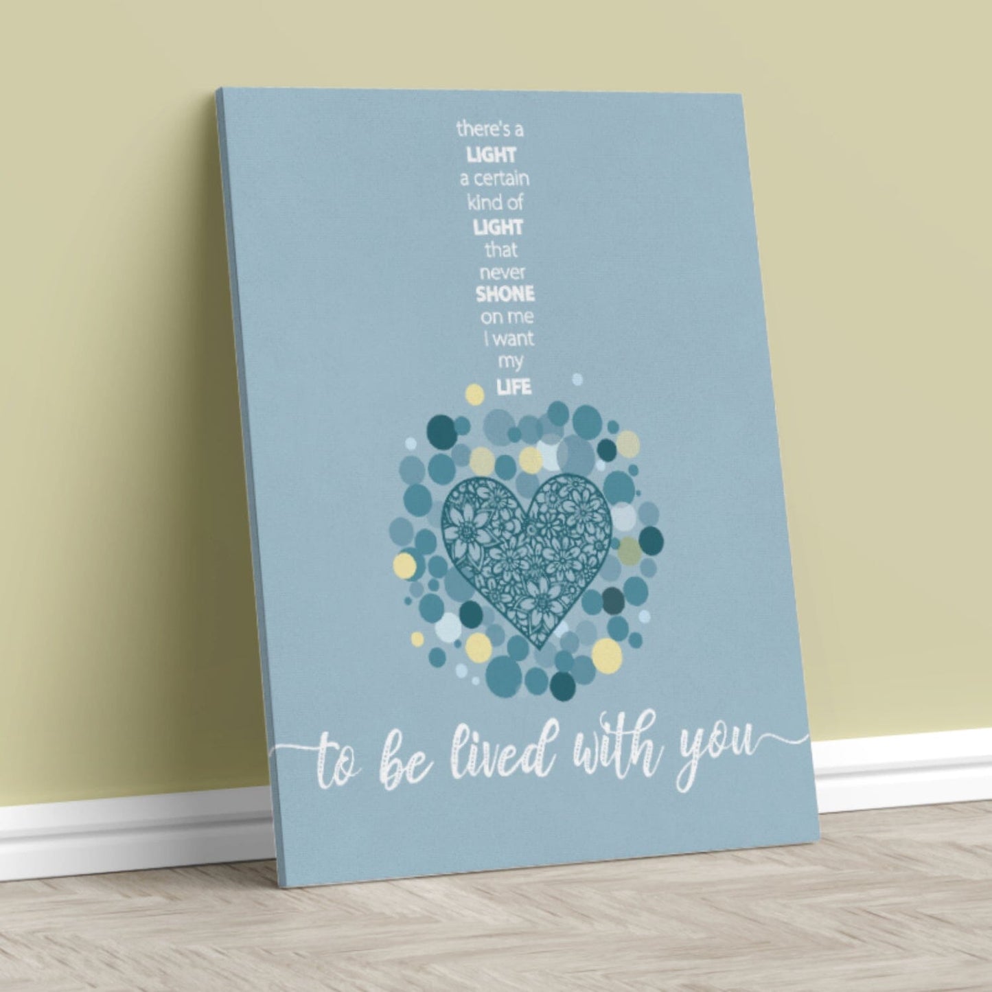 To Love Somebody by the Bee Gees - 60s Song Lyric Art Print Song Lyrics Art Song Lyrics Art 16x20 Canvas Wrap