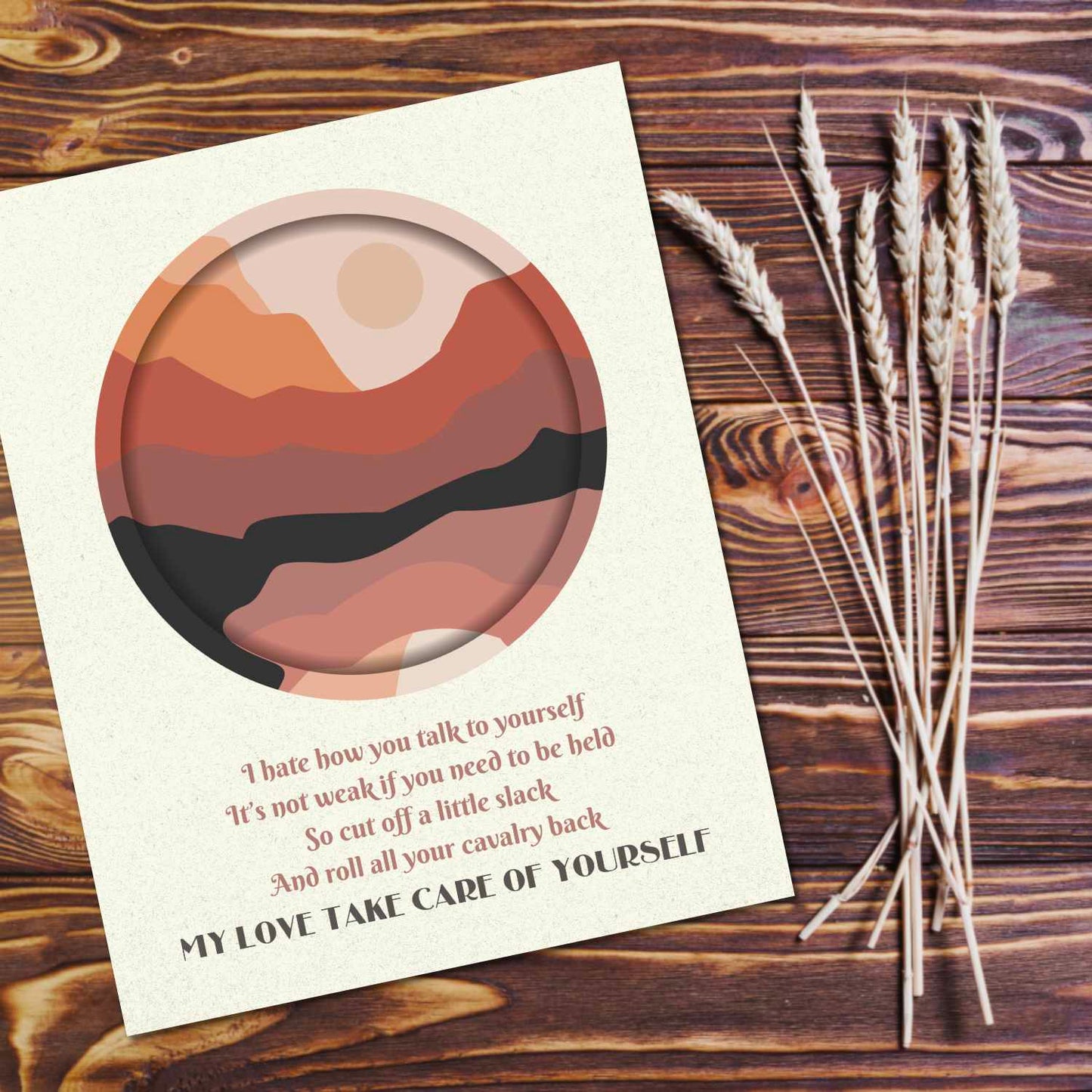 Take Care of Yourself by Maisie Peters - Pop Song Lyric Art Song Lyrics Art Song Lyrics Art 8x10 unframed Print
