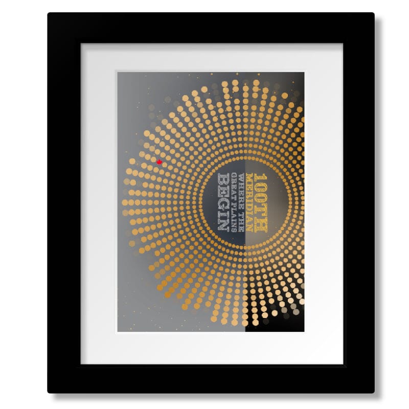 100th Meridian by the Tragically Hip - Song Lyric Inspired Art Song Lyrics Art Song Lyrics Art 8x10 Matted and Framed Print