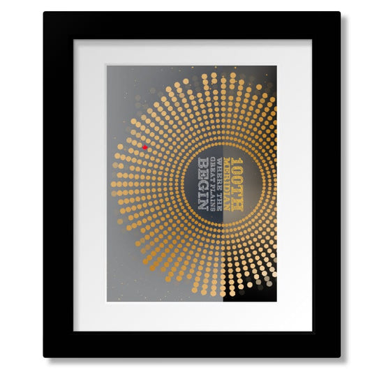 100th Meridian by the Tragically Hip - Song Lyric Inspired Art Song Lyrics Art Song Lyrics Art 8x10 Matted and Framed Print