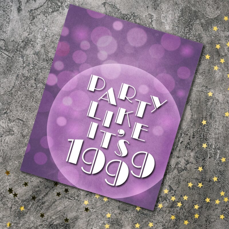 1999 by Prince - Song Lyrics Art Print Inspired Music Poster Song Lyrics Art Song Lyrics Art 8x10 Unframed Print