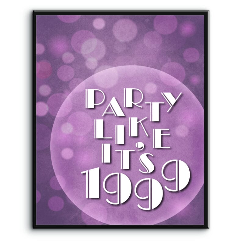 1999 by Prince - Song Lyrics Art Print Inspired Music Poster Song Lyrics Art Song Lyrics Art 8x10 Plaque Mount