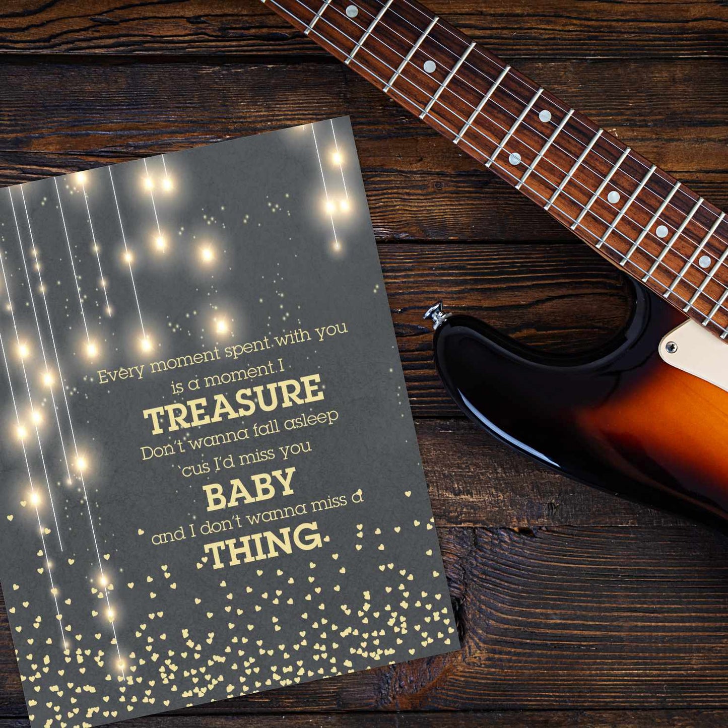 Don't Want to Miss a Thing by Aerosmith - Music Lyric Art Song Lyrics Art Song Lyrics Art 8x10 Print
