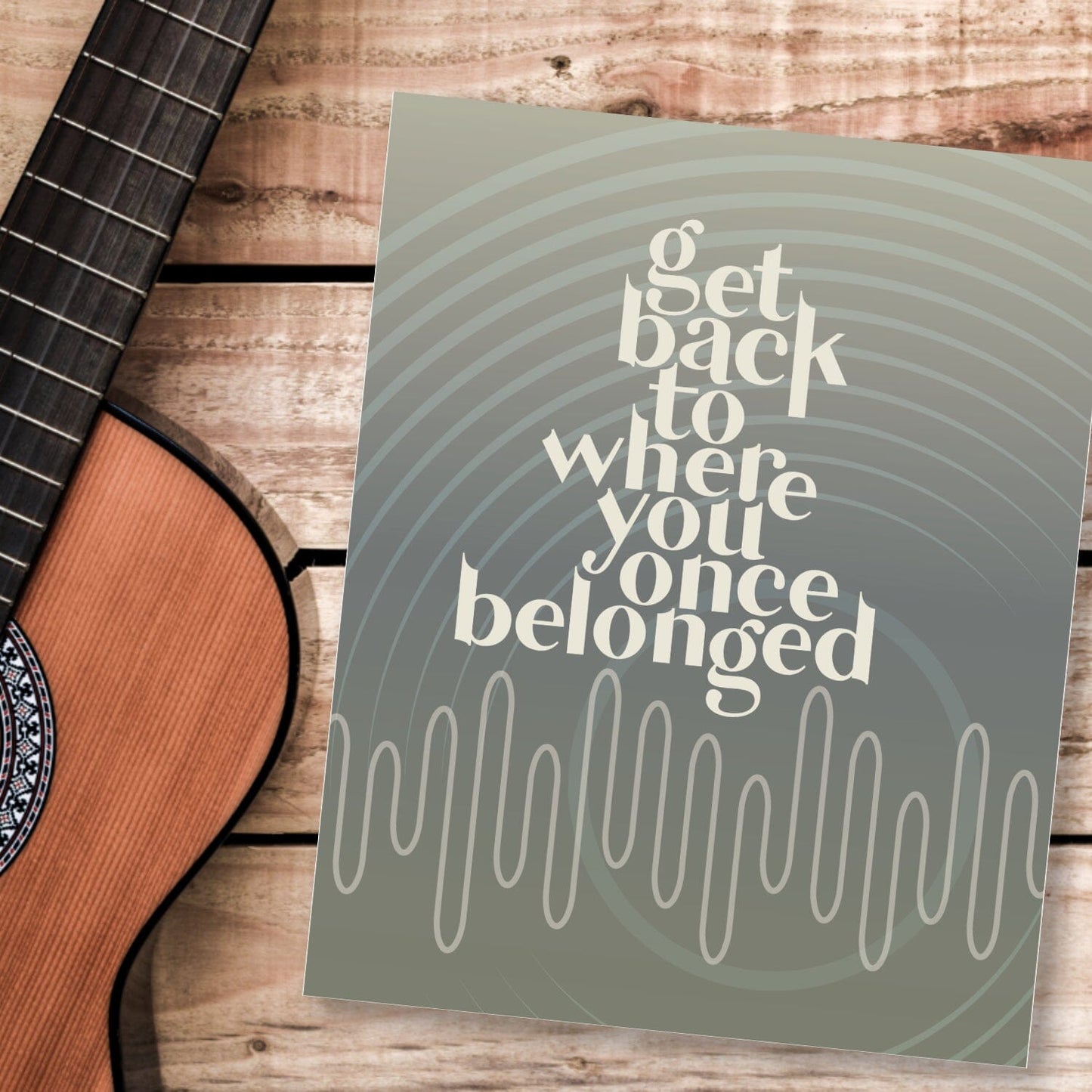 Get Back by the Beatles - Song Lyrics Music Art Print Poster Song Lyrics Art Song Lyrics Art 8x10 unframed Print