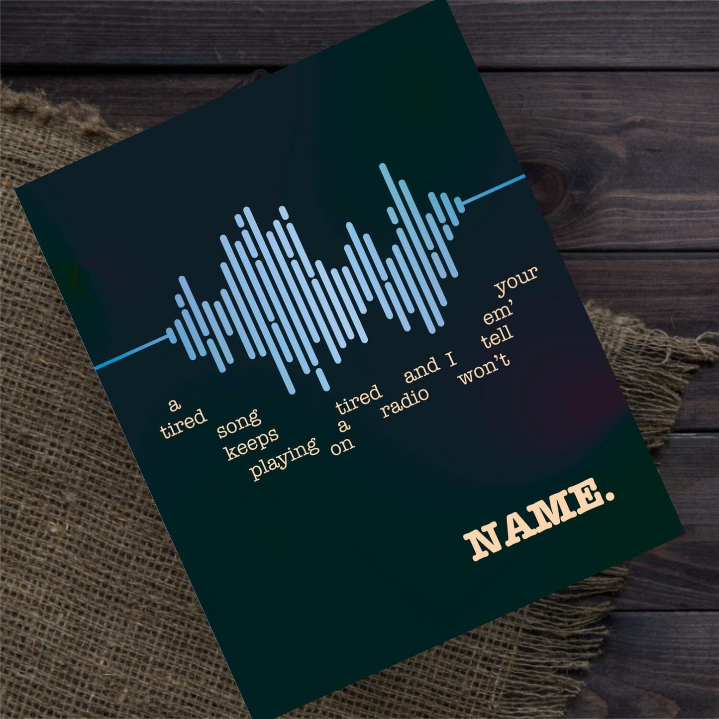 Name by Goo Goo Dolls - Pop Music Song Lyrics Art Poster Song Lyrics Art Song Lyrics Art 8x10 Unframed Print