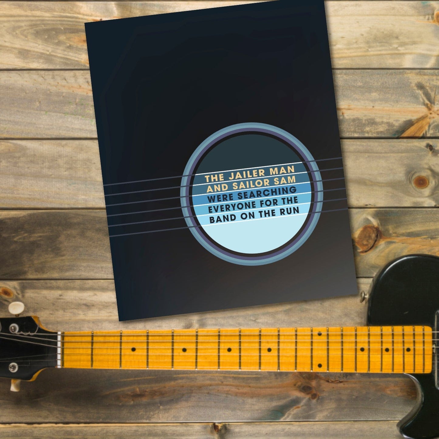 Band on the Run by Paul McCartney - Rock Song Lyric Art Song Lyrics Art Song Lyrics Art 8x10 Unframed Print