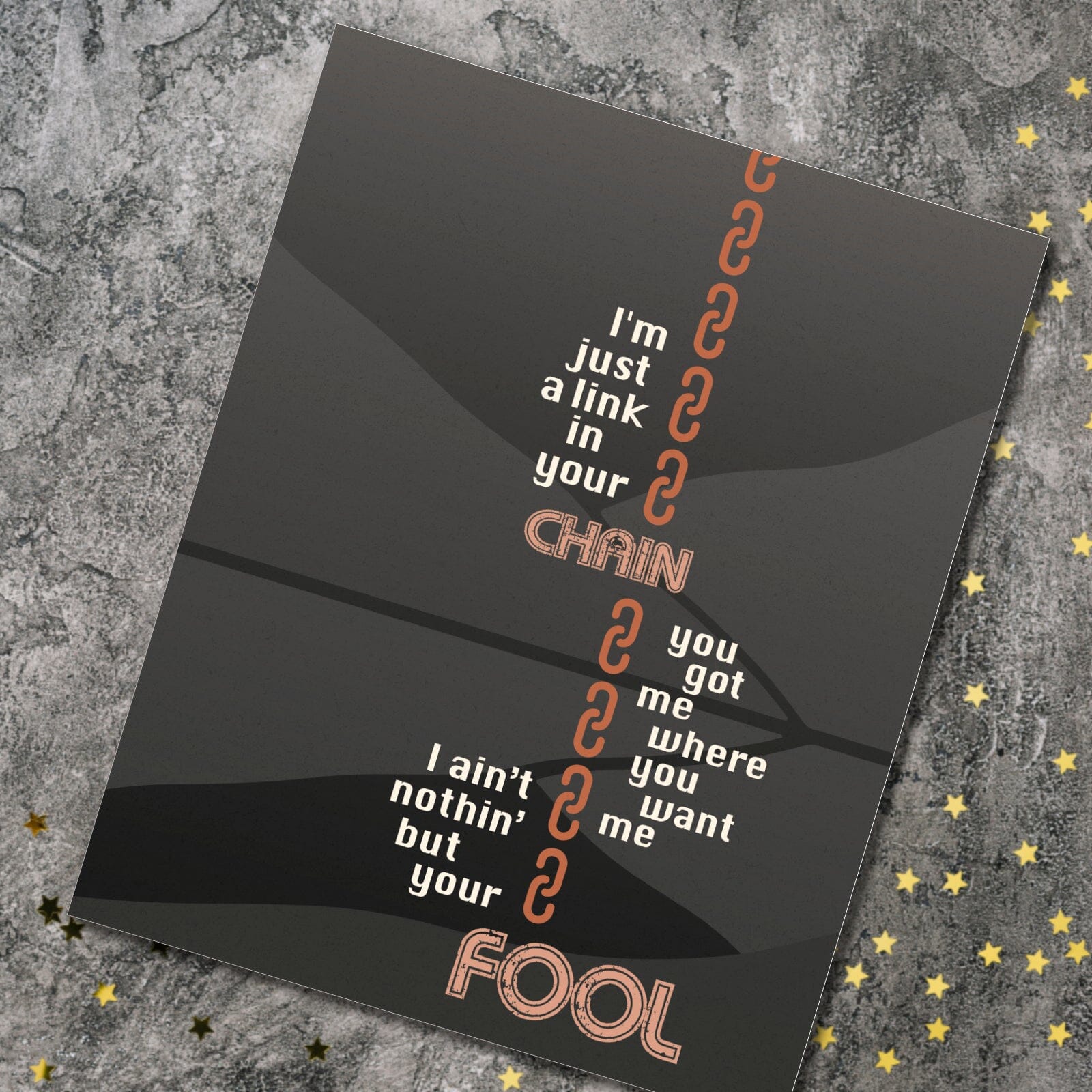 Chain of Fools by Aretha Franklin - Motown Music Lyric Art Song Lyrics Art Song Lyrics Art 8x10 Unframed Print