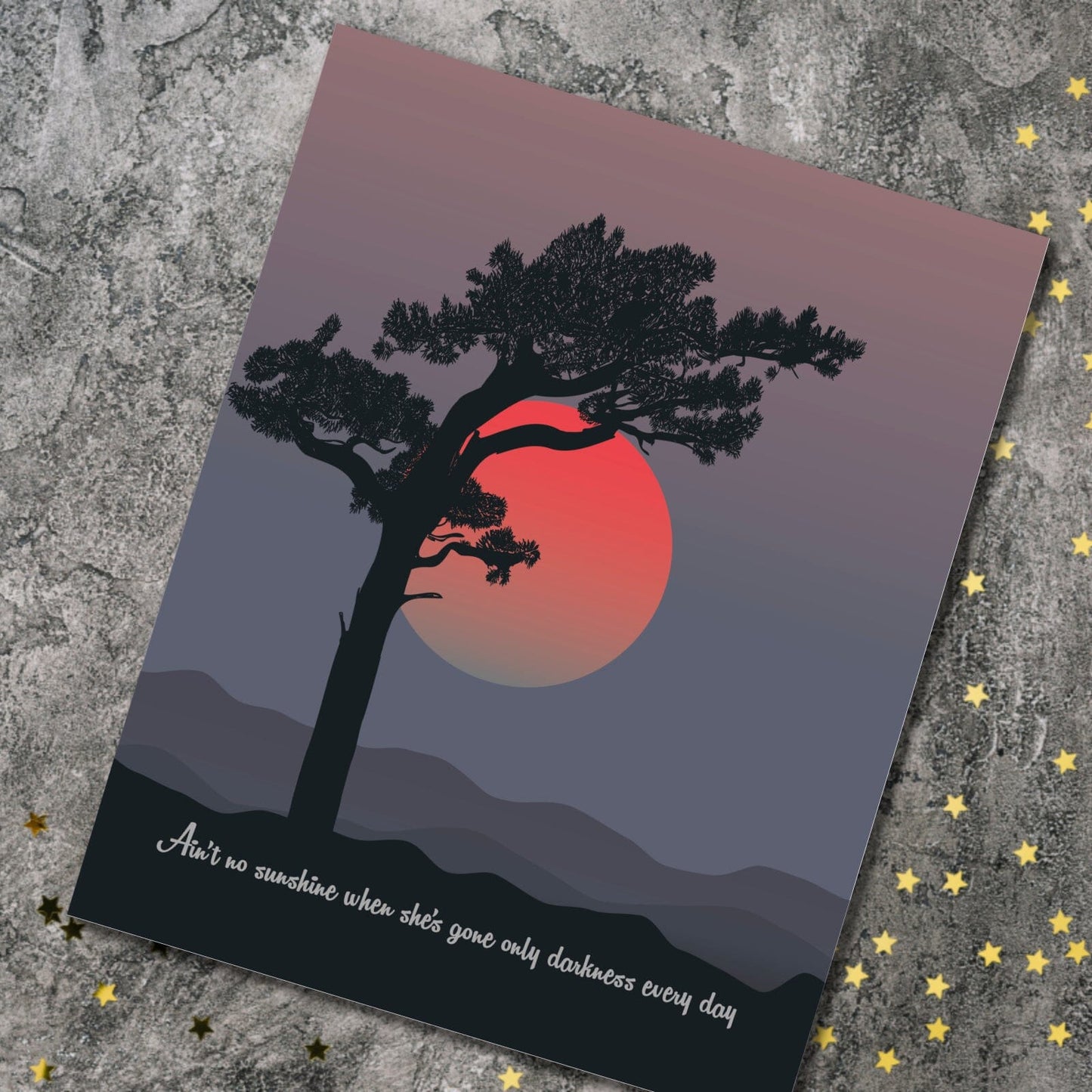 Ain't No Sunshine by Bill Withers - Song Lyric Art Wall Print Song Lyrics Art Song Lyrics Art 8x10 Unframed Print