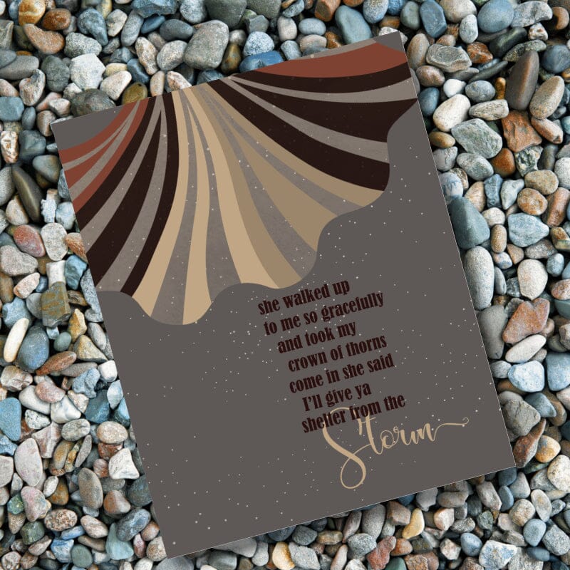 Shelter from the Storm by Bob Dylan - Rock Music Print Art Song Lyrics Art Song Lyrics Art 8x10 Unframed Print 