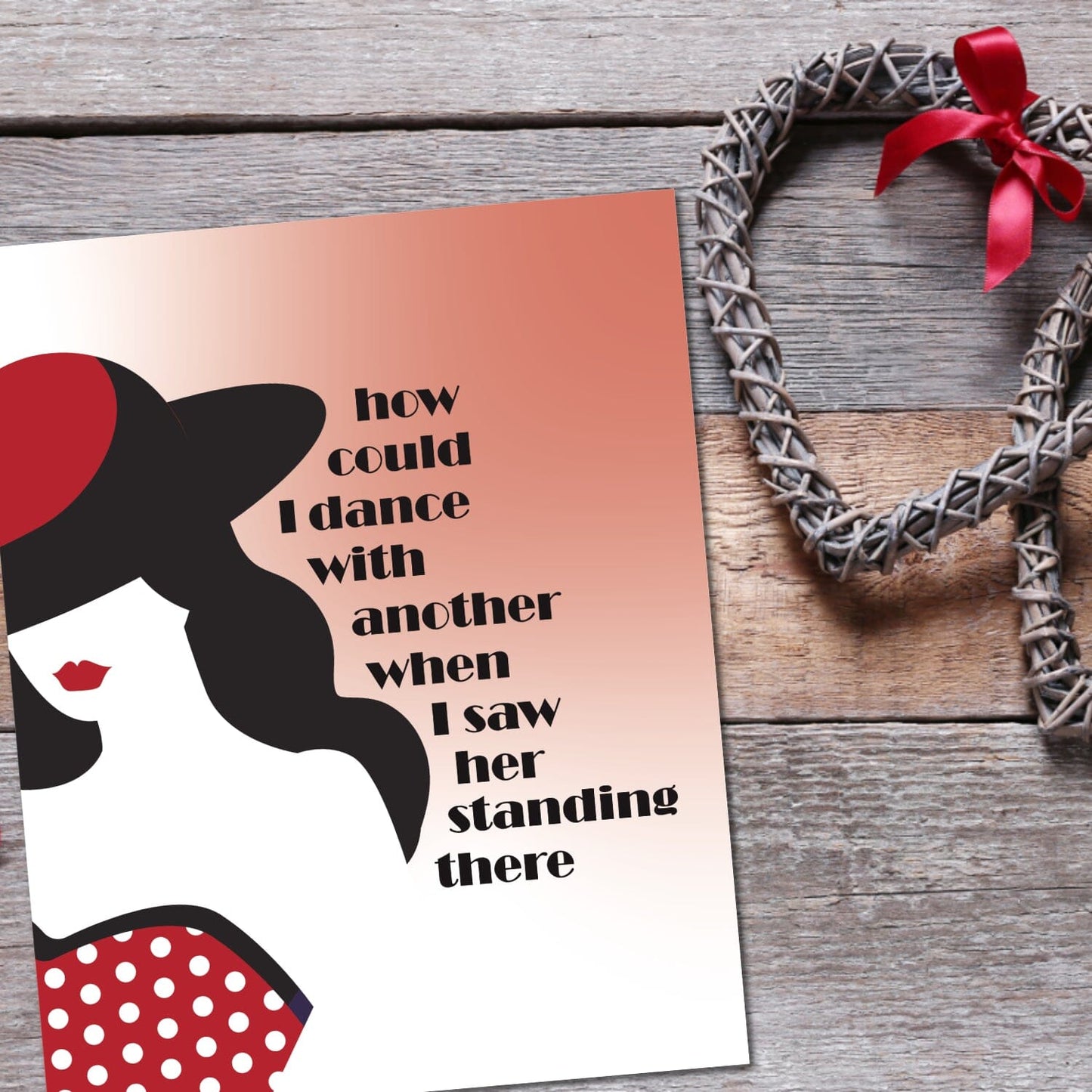 I Saw Her Standing There by the Beatles - Song Lyrics Print Song Lyrics Art Song Lyrics Art 8x10 Unframed Print