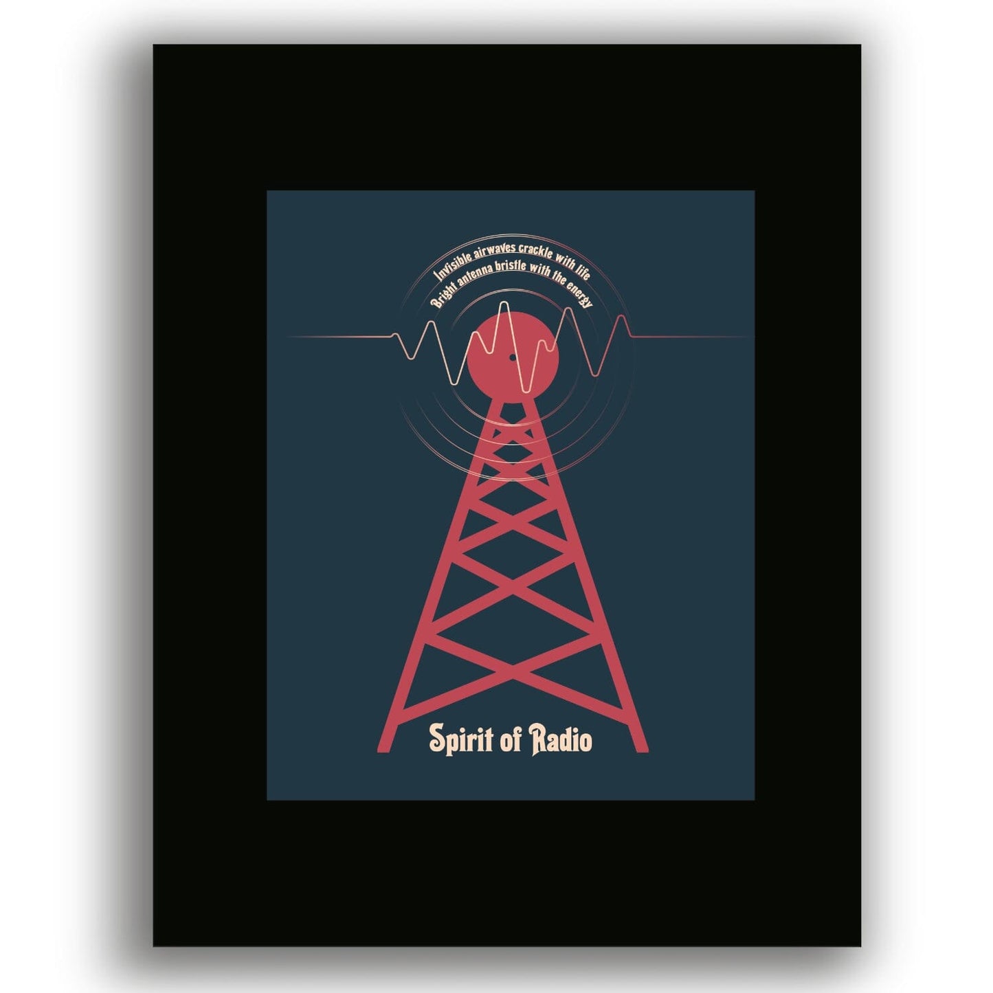 The Spirit of Radio by Rush - Classic Rock Music Lyric Print Song Lyrics Art Song Lyrics Art 8x10 Black Matted Unframed Print