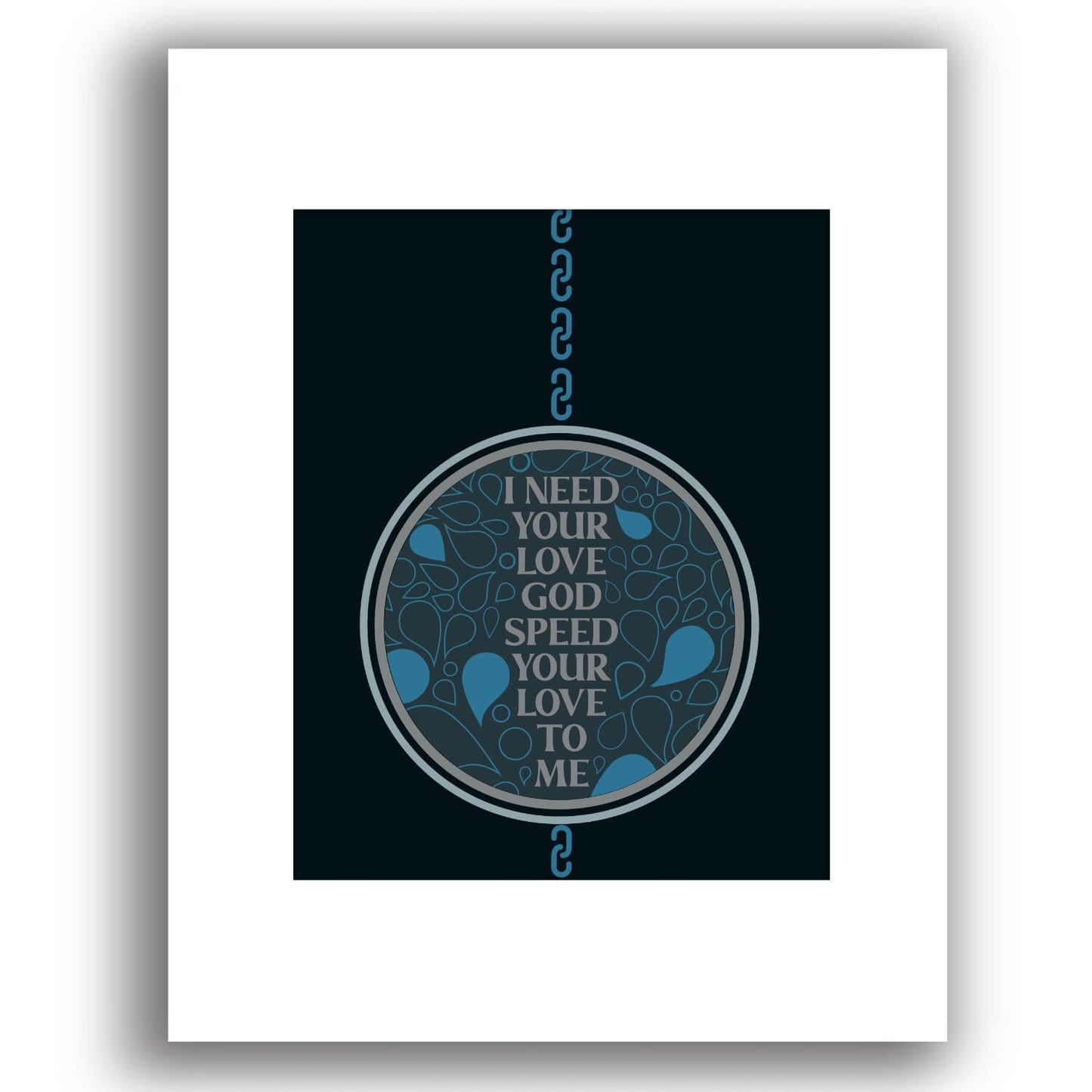 Unchained Melody by Righteous Brothers - Song Lyrics Artwork Song Lyrics Art Song Lyrics Art 8x10 White Matted Print