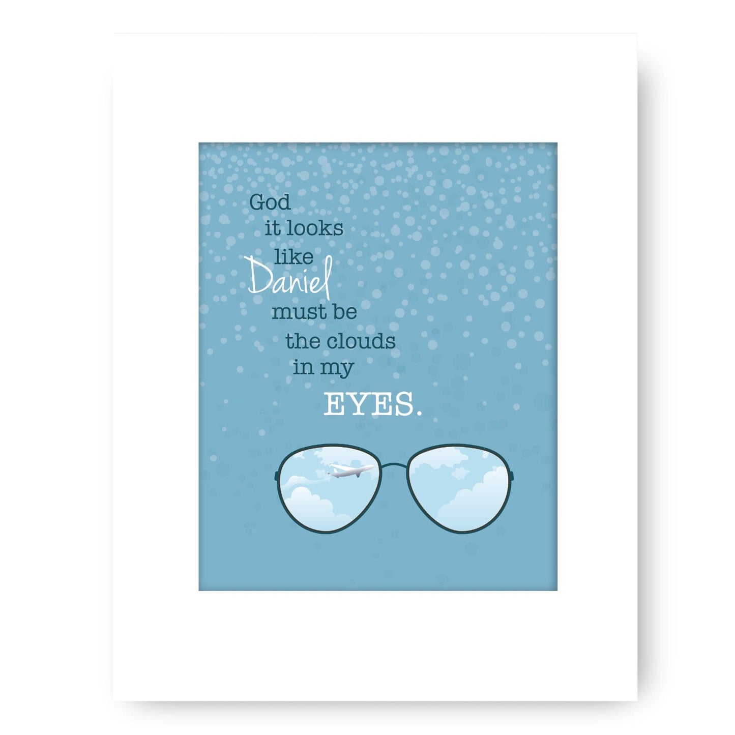 Daniel by Elton John - Song Lyric Music Print Wall Art Song Lyrics Art Song Lyrics Art 8x10 White Matted Print