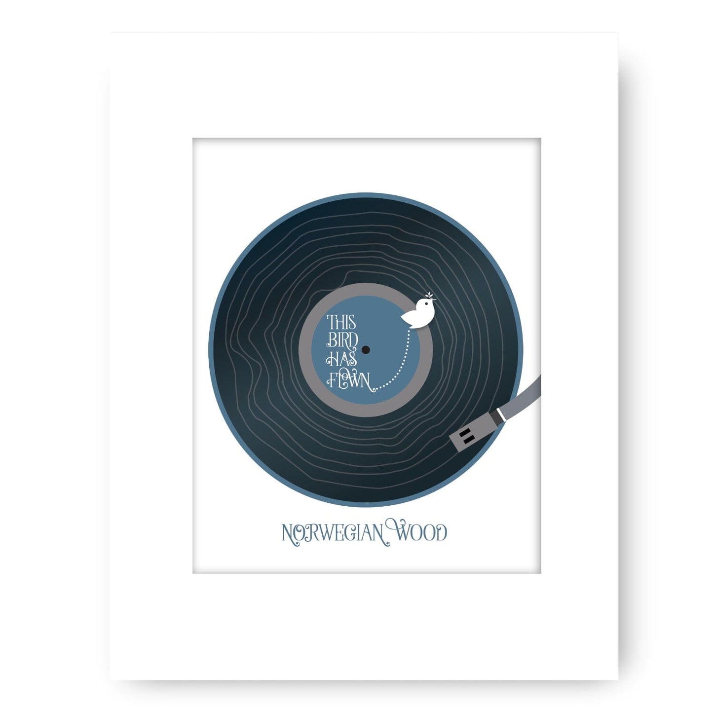 Norwegian Wood by the Beatles - Song Lyric Art Wall Poster Song Lyrics Art Song Lyrics Art 8x10 White Matted Print
