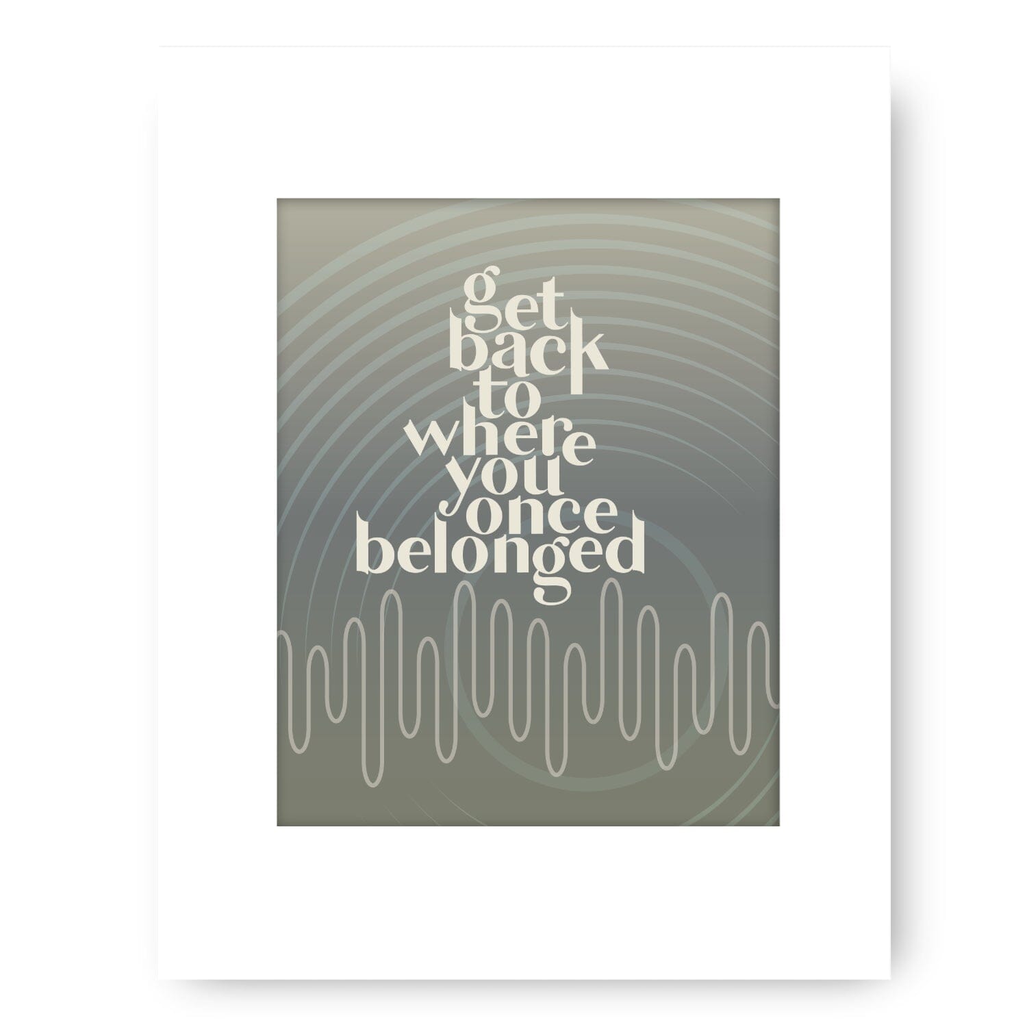 Get Back by the Beatles - Song Lyrics Music Art Print Poster Song Lyrics Art Song Lyrics Art 8x10 White Matted Print