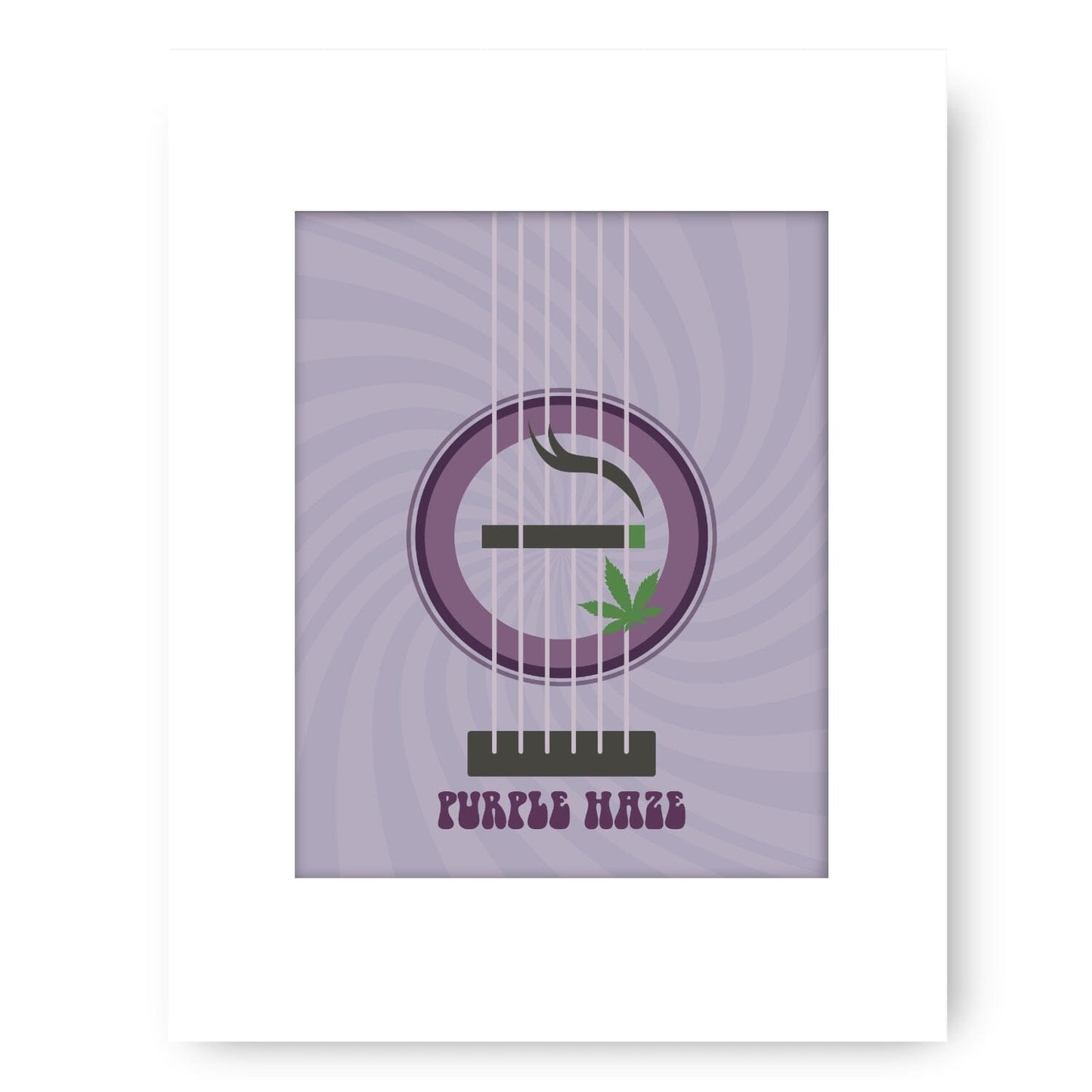 Purple Haze by Jimi Hendrix - Song Lyrics Art Poster Print Song Lyrics Art Song Lyrics Art 8x10 White Matted Print