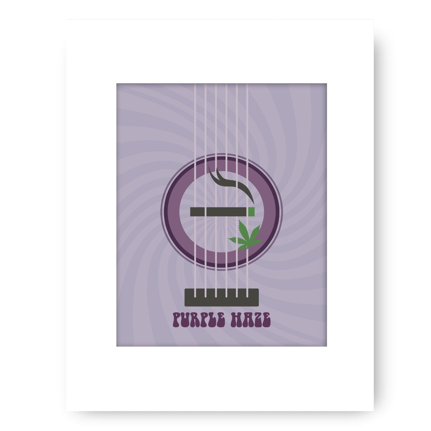 Purple Haze by Jimi Hendrix - Song Lyrics Art Poster Print Song Lyrics Art Song Lyrics Art 8x10 White Matted Print