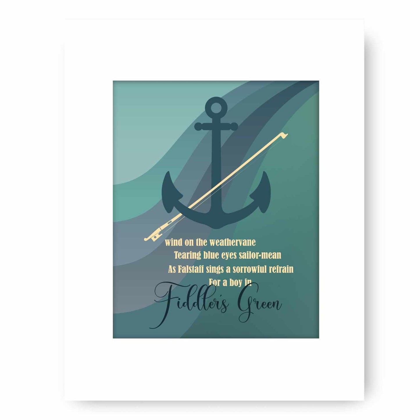 Fiddlers Green by Tragically Hip - Song Lyric Music Wall Art Song Lyrics Art Song Lyrics Art 8x10 White Matted Print