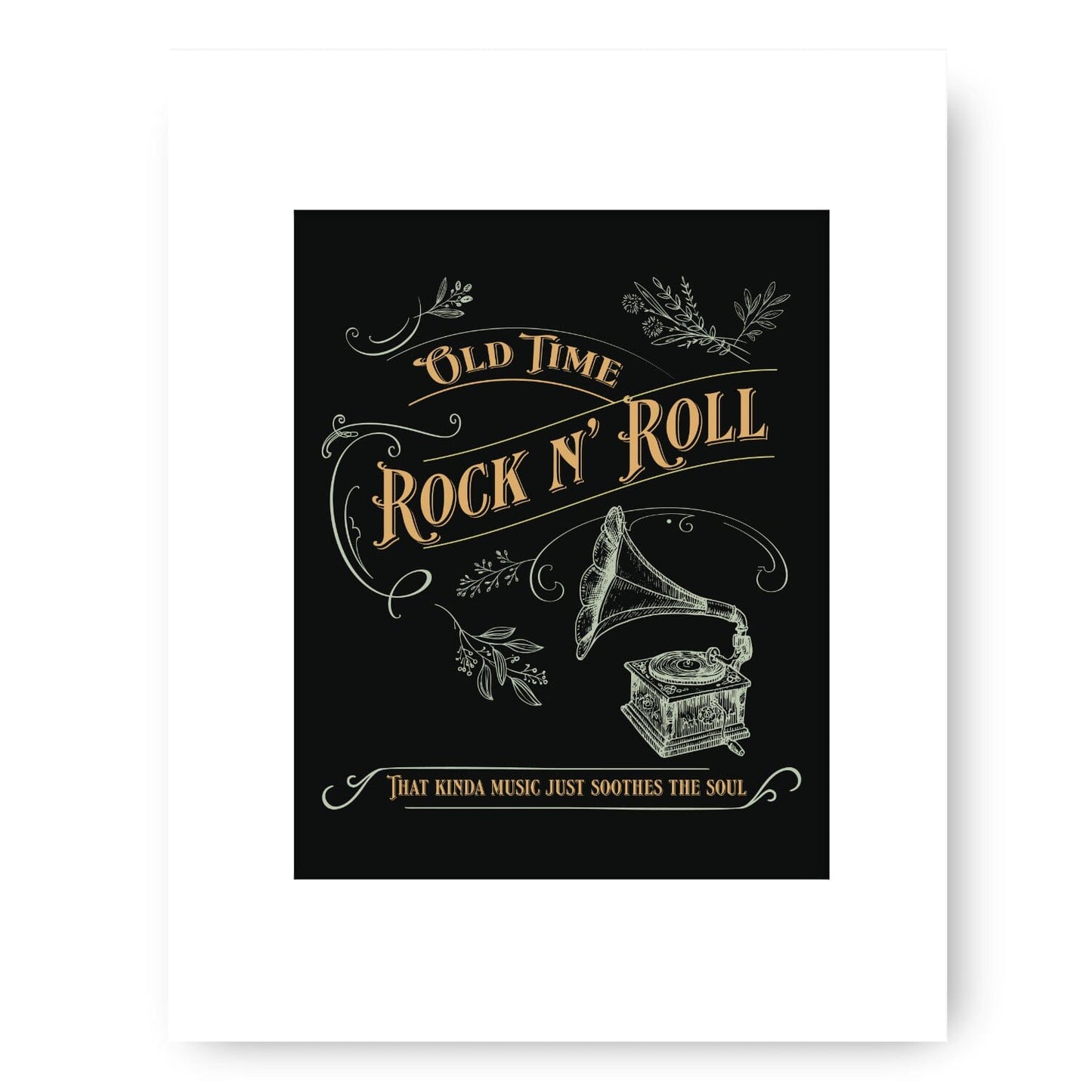 Old Time Rock N' Roll by Bob Seger - Song Lyrics Art Print Song Lyrics Art Song Lyrics Art 8x10 Unframed White Matted Print 