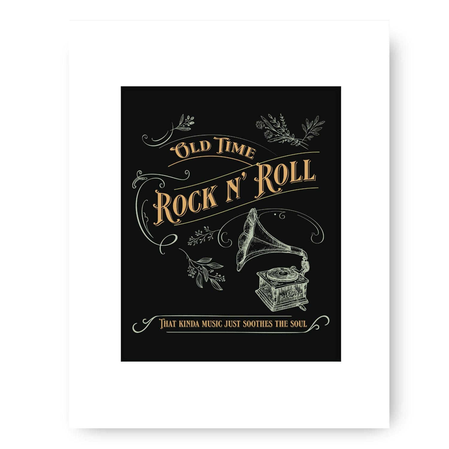 Old Time Rock N' Roll by Bob Seger - Song Lyrics Art Print Song Lyrics Art Song Lyrics Art 8x10 Unframed White Matted Print 